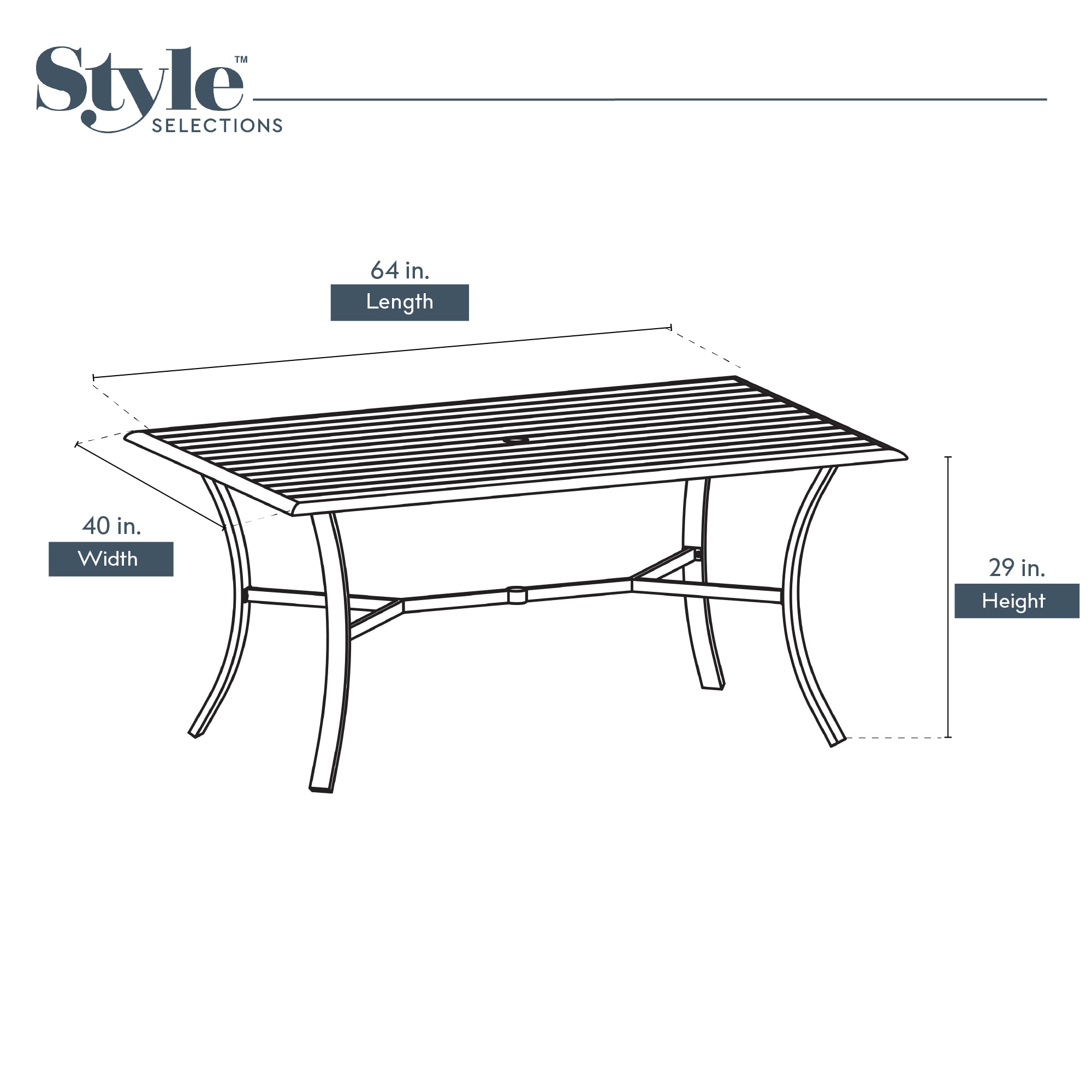 Style Selections TB-26S026X Patio-Tables - View #2