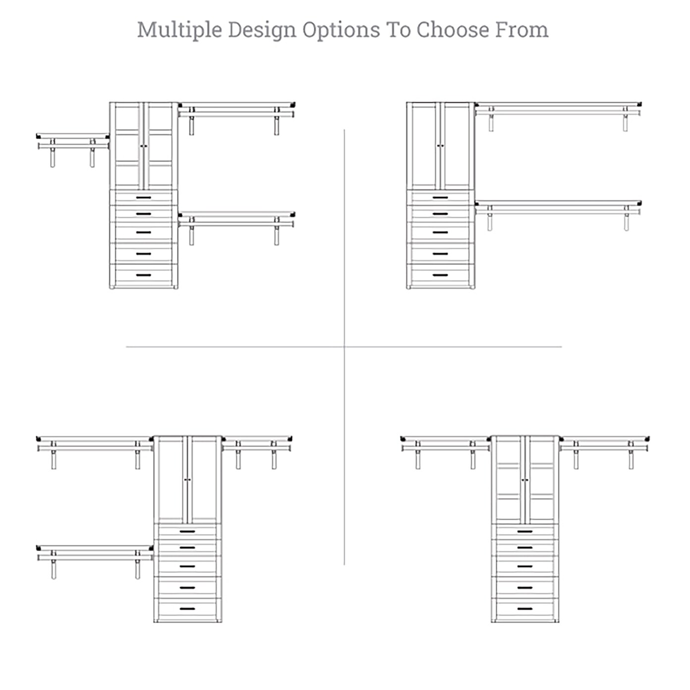 John Louis Home JLH-458SH-W-SD Wood-Closet-Kits - View #11