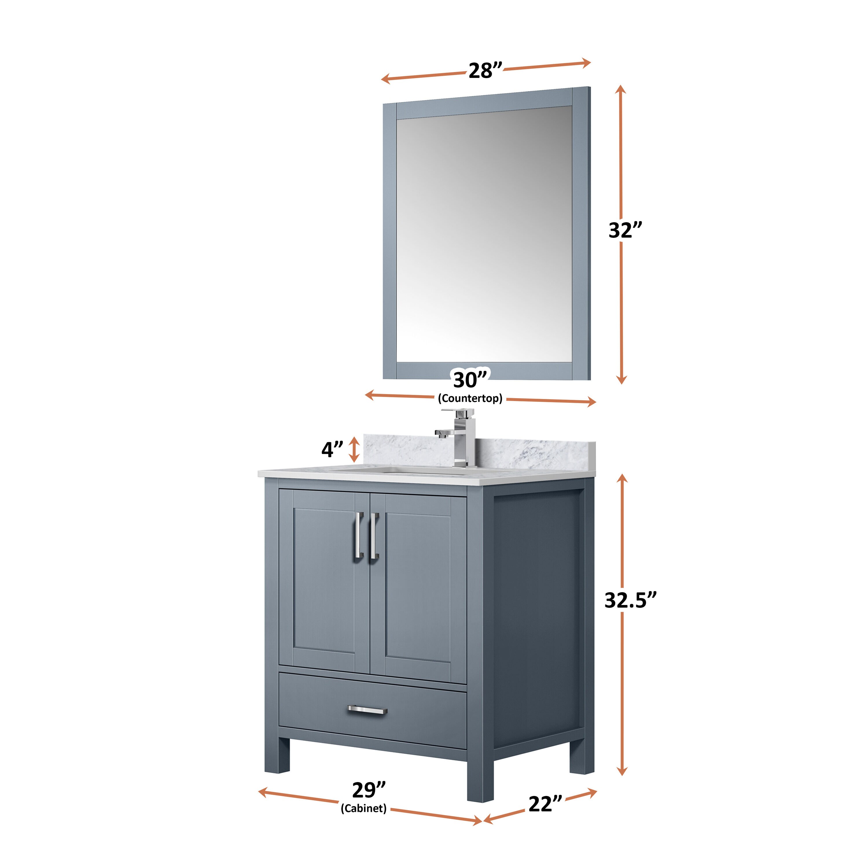 Lexora LJ342230SBDS000 Bath-Vanity-Combo - View #6