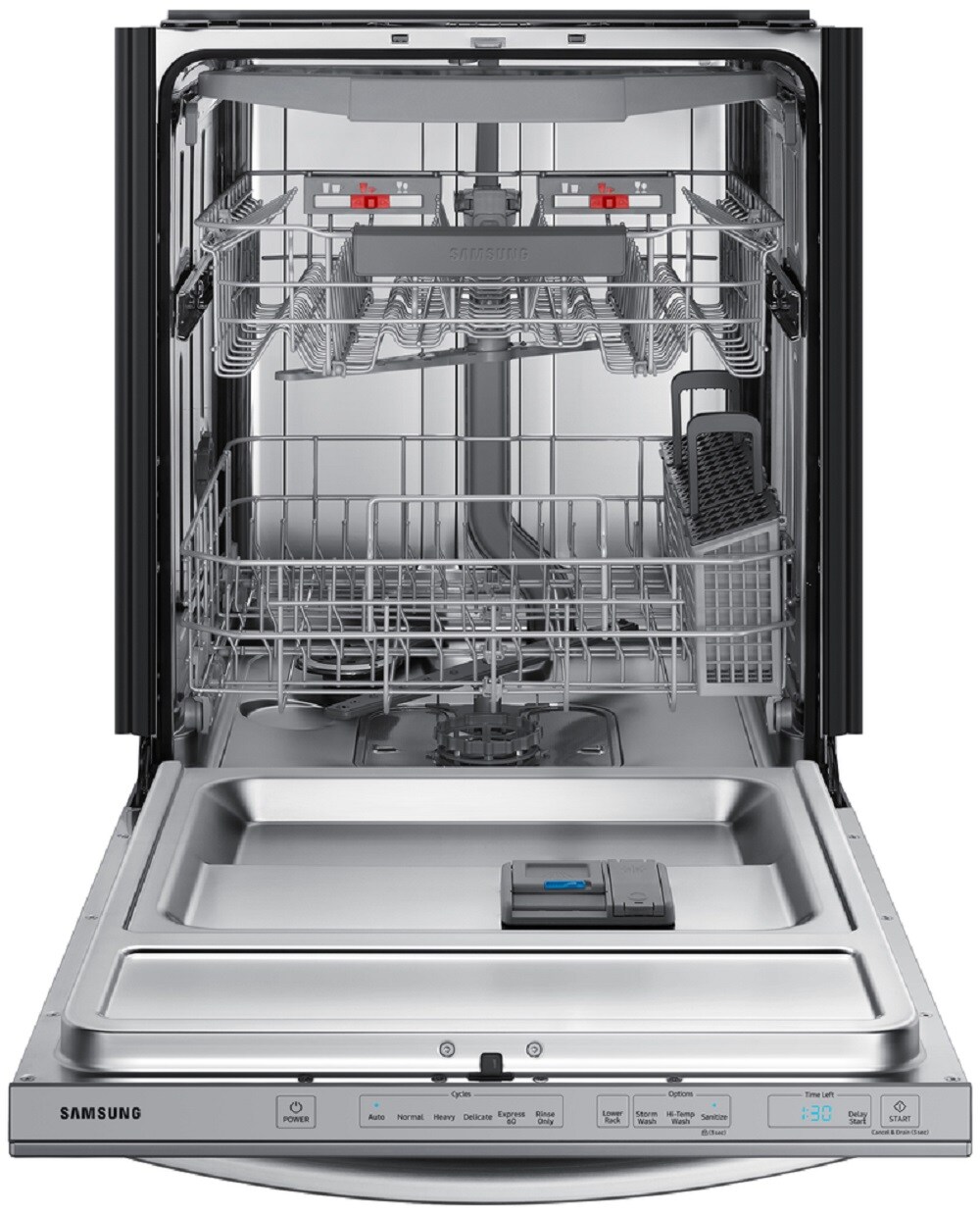 Samsung StormWash 42-Decibel Top Control 24-in Built-In Dishwasher ...