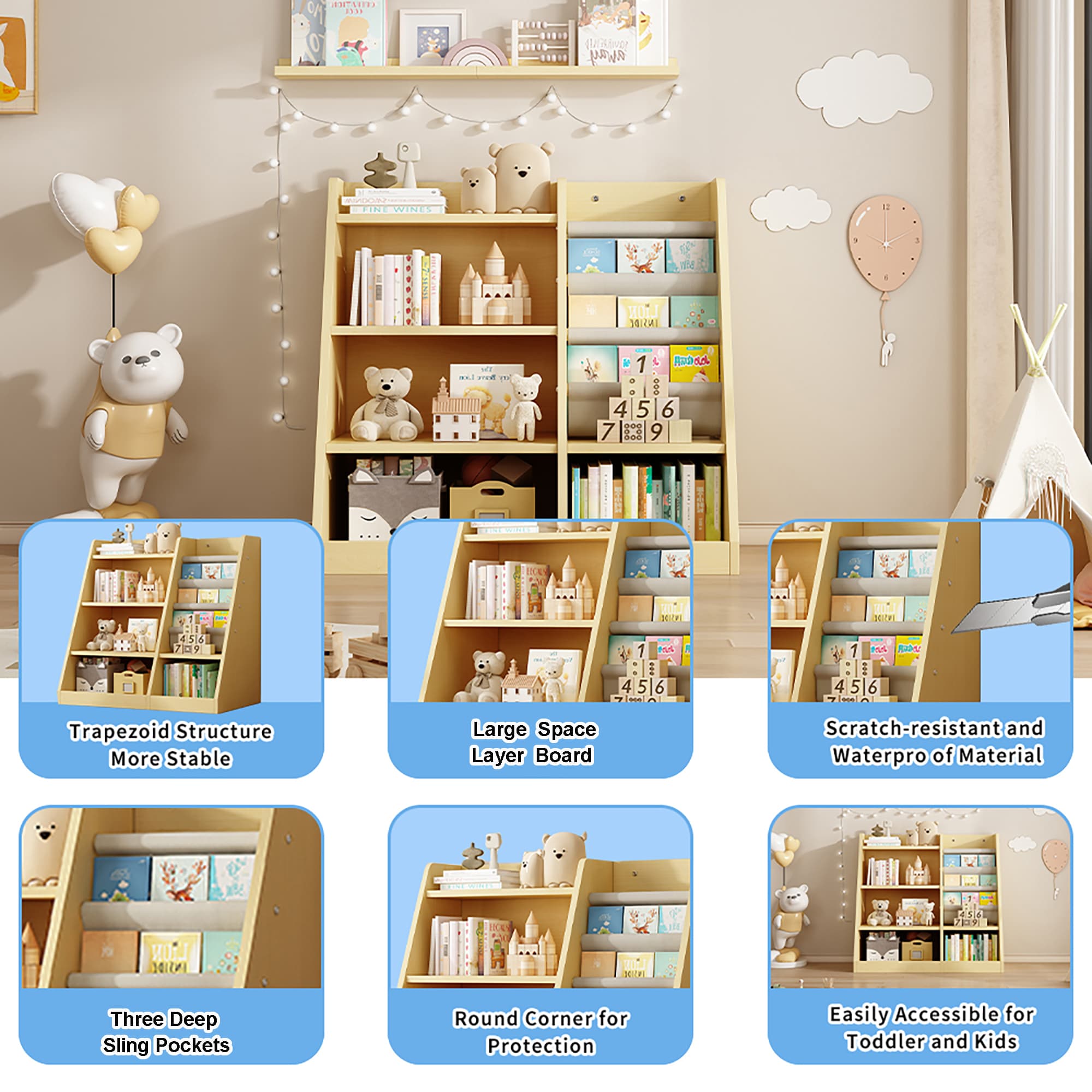 Vynxaria LEXY0205-DJSJ-BK027 Kids-Bookcases - View #5