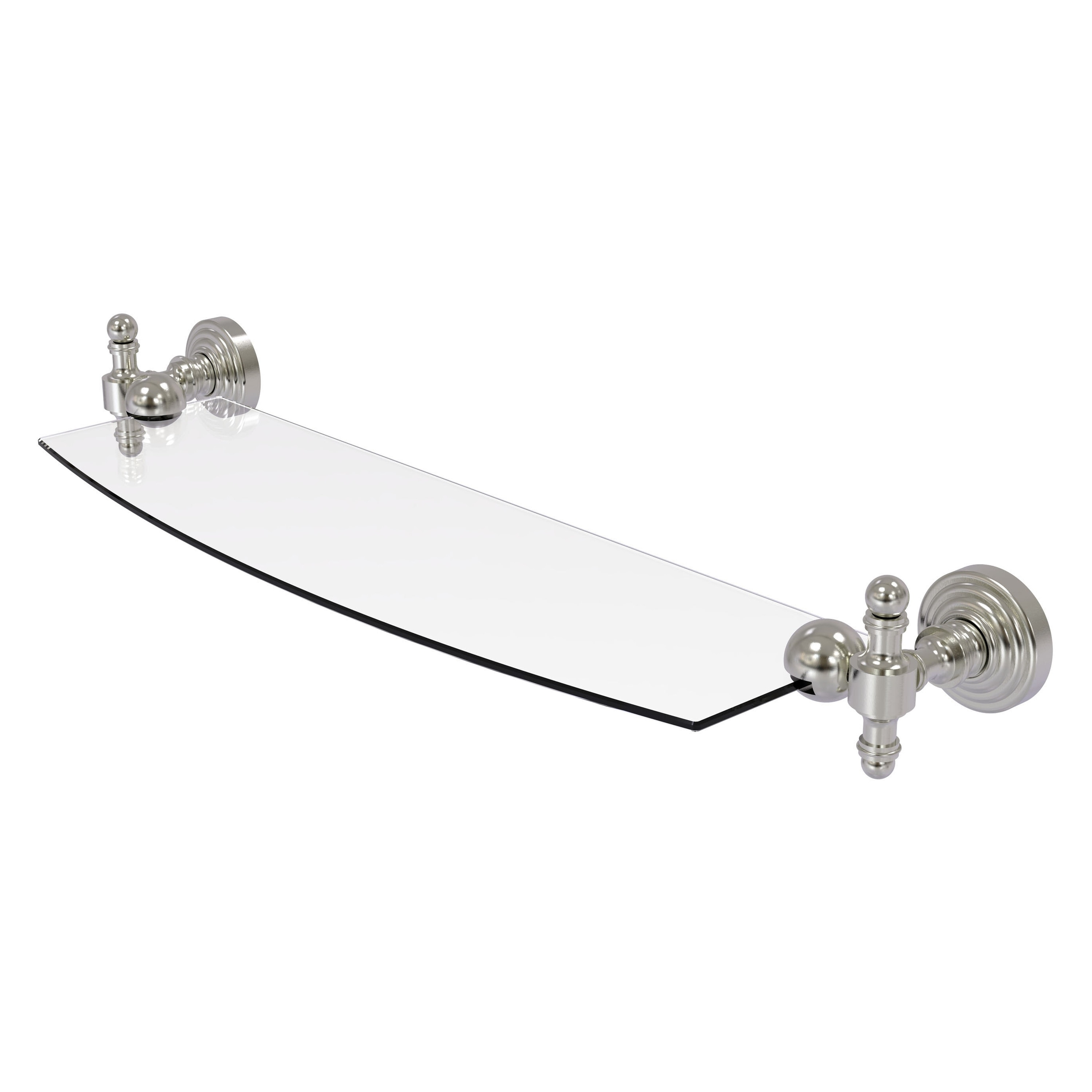 Allied Brass RW-33/18-SN Retro Wave Satin Nickel Wall mount Bathroom Shelf ( 18-in x 2.5-in x 5-in )