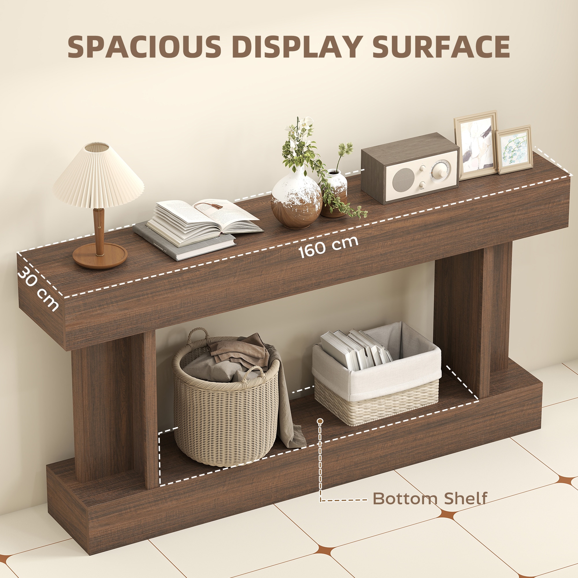 HomCom 837-664V80BN Console-Sofa-Tables - View #3