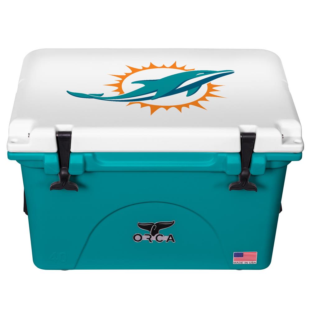 ORCA ORCAQ/WH040MID Miami Dolphins 40-Quart Insulated Personal Cooler