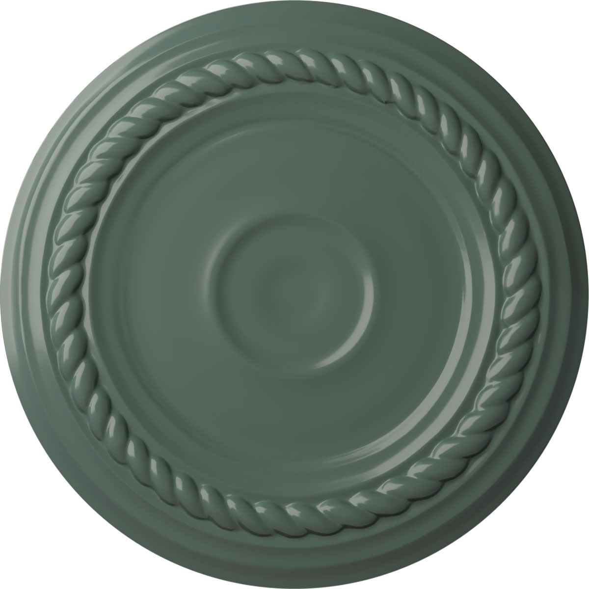 Ekena Millwork CM07ALCBF Small Alexandria 7.875-in W x 7.875-in L Painted Cloud Burst Polyurethane Whole Ceiling Medallion