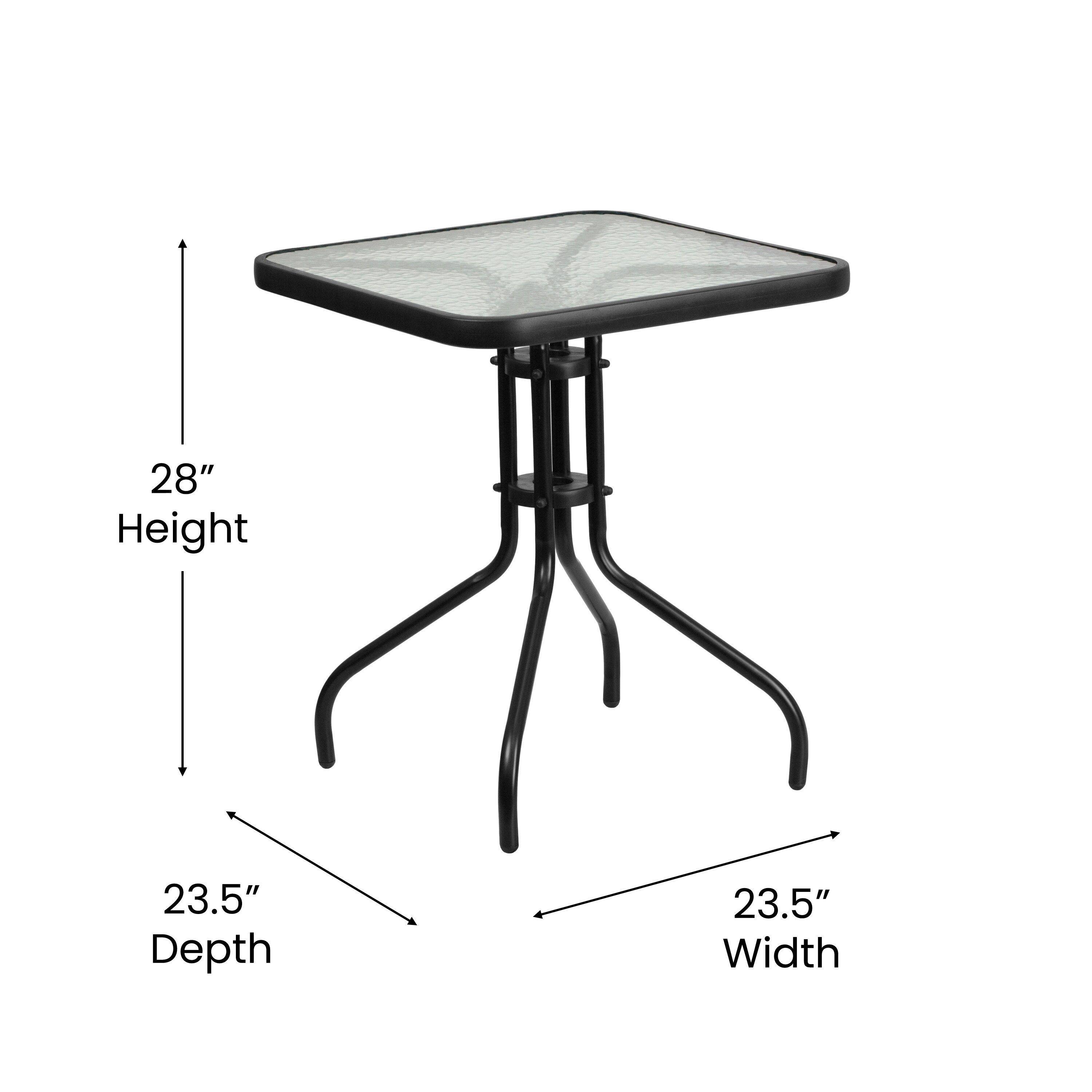 Flash Furniture Barker /Black Contemporary/Modern Dining Table, Glass ...