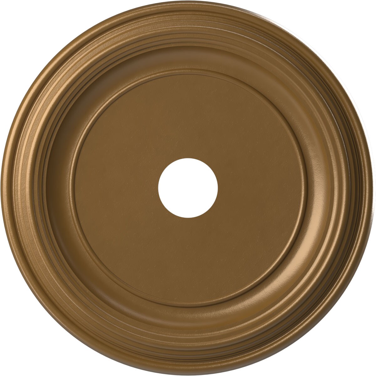 Ekena Millwork CMP22TRCGH Traditional Thermoformed 22-in W x 22-in L Traditional Painted Metallic Gold Rush PVC Whole Ceiling Medallion