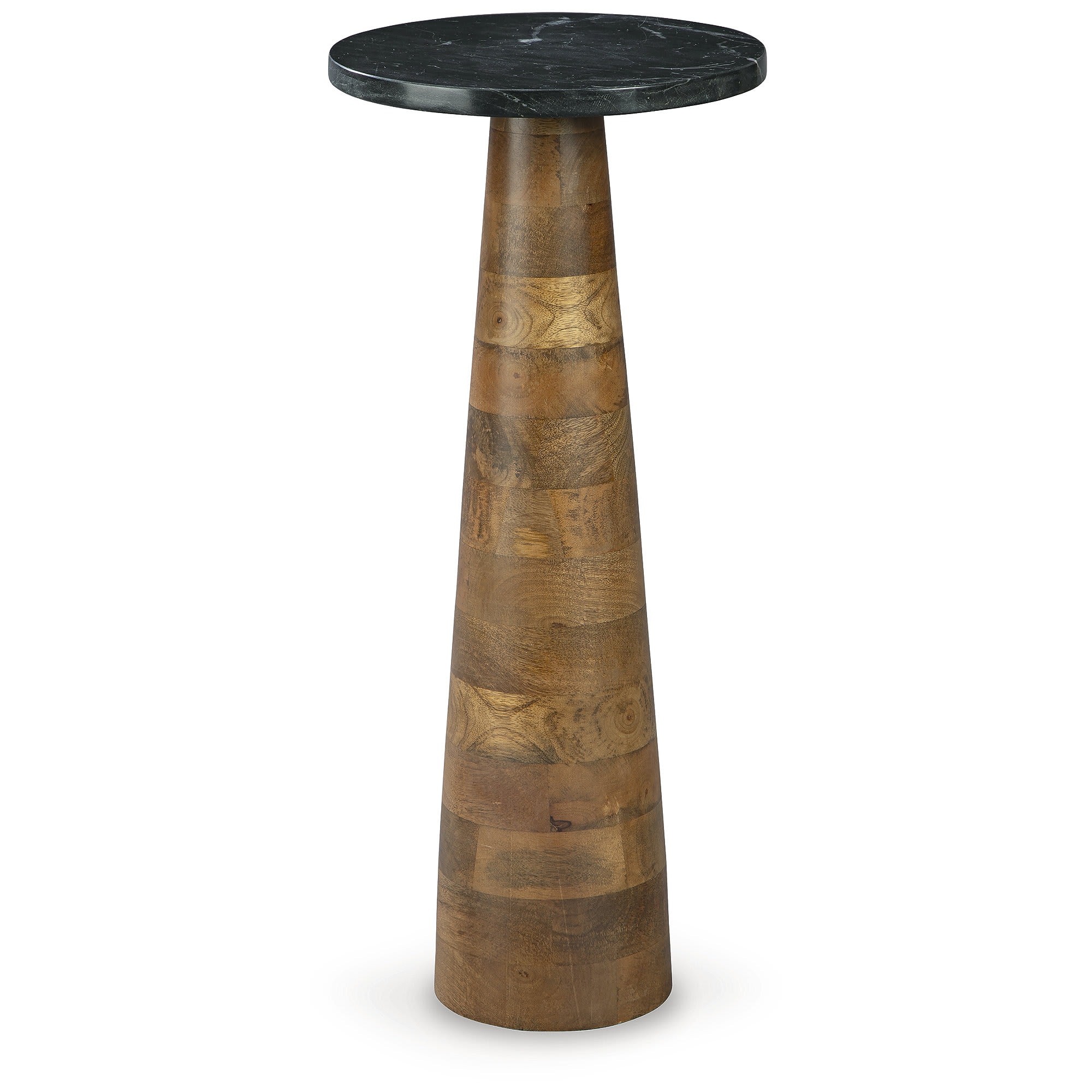 Signature Design by Ashley A4000633 Quinndon Brown Wood Accent Table with Black Marble Top