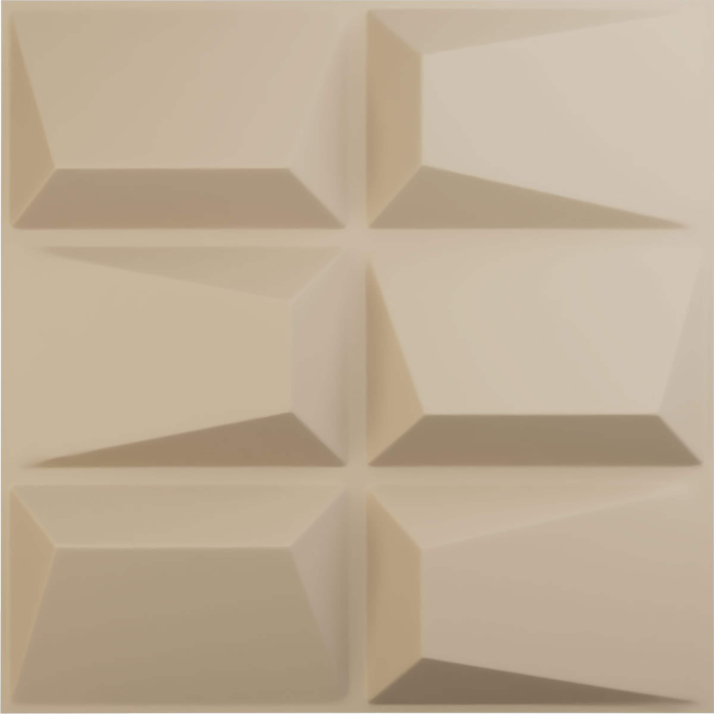 Ekena Millwork WP20X20STGBE 19-5/8-in x 19-5/8-in Embossed Paintable/Stainable Brown/Tan PVC Wall Panel (