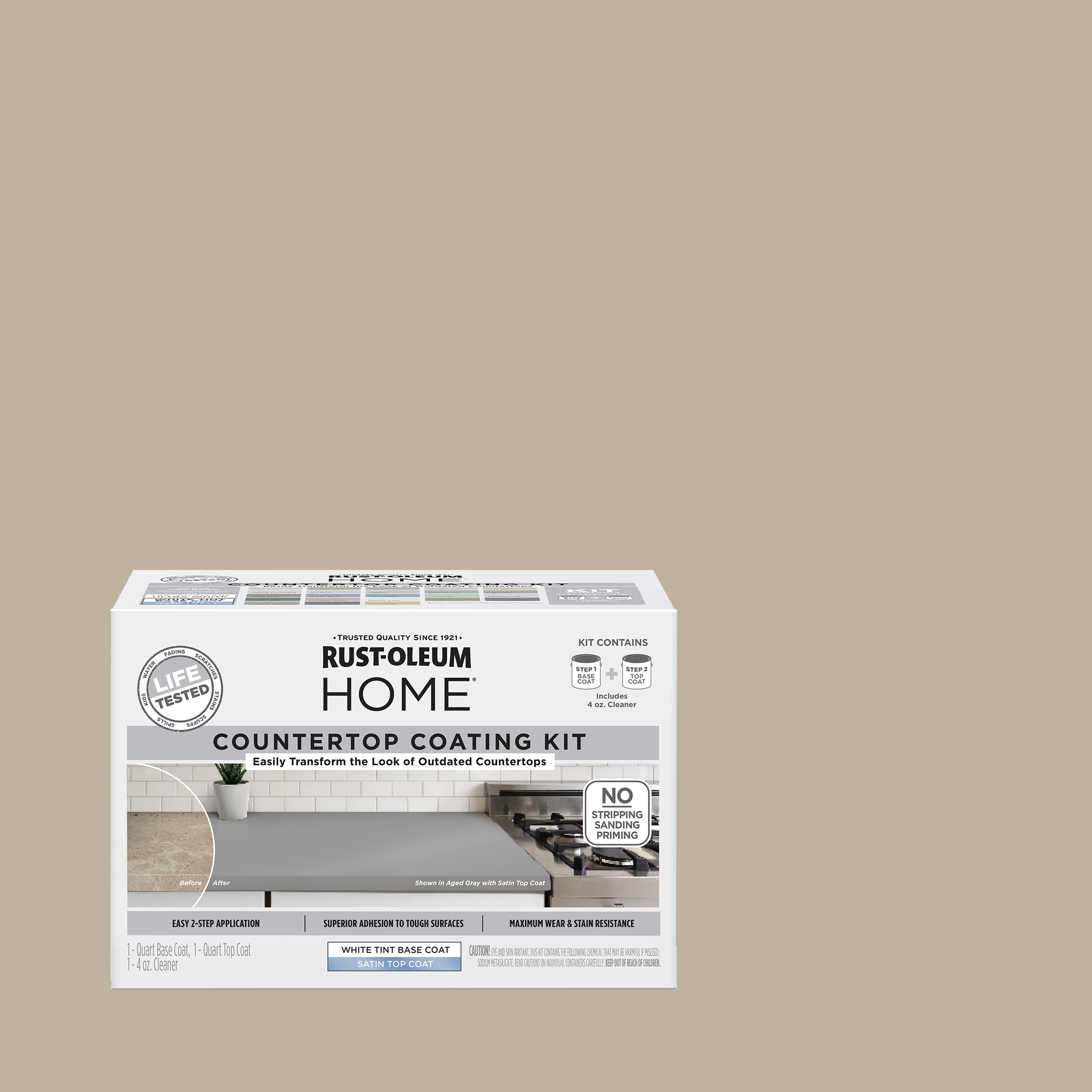 Rust-Oleum 38496215T  Home Sandcastle Satin Countertop Refinishing kit