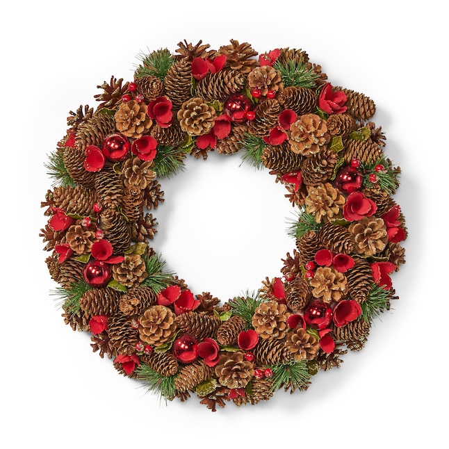 Best Ing Home Decor 18 5 In Or Outdoor Not Powered Natural And Red Pinecones Artificial Christmas Wreath The Wreaths Department At Com - Home Goods Outdoor Christmas Decorations Best Ing Home Decor 18 5 In Or Outdoor Not Powered Natural And Red Pinecones Artificial Christmas Wreath The Wreaths Department At Com - Home Goods Outdoor Christmas Decorations