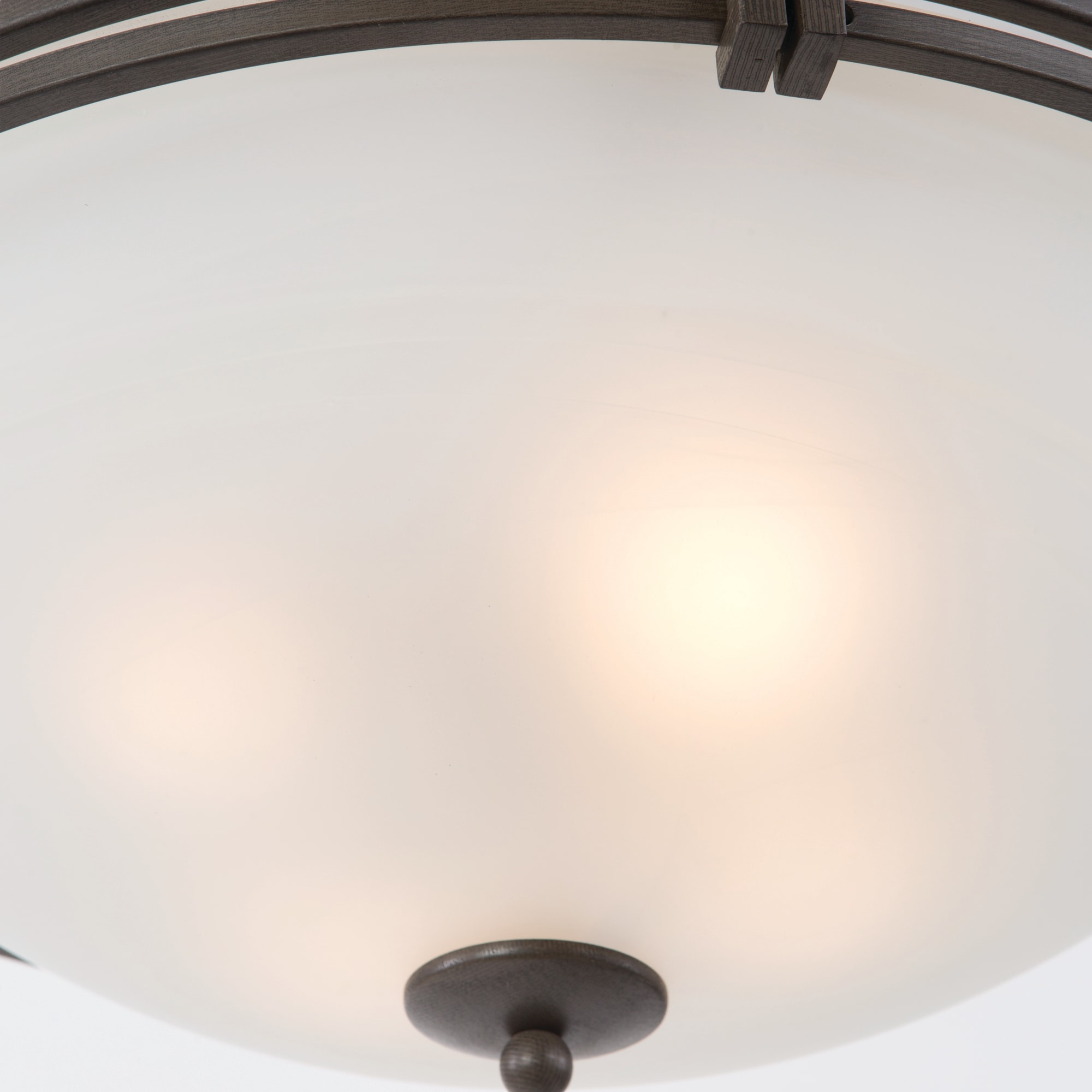 Sequoia Contemporary Brown Steel 4-Light Pendant with Alabaster Glass