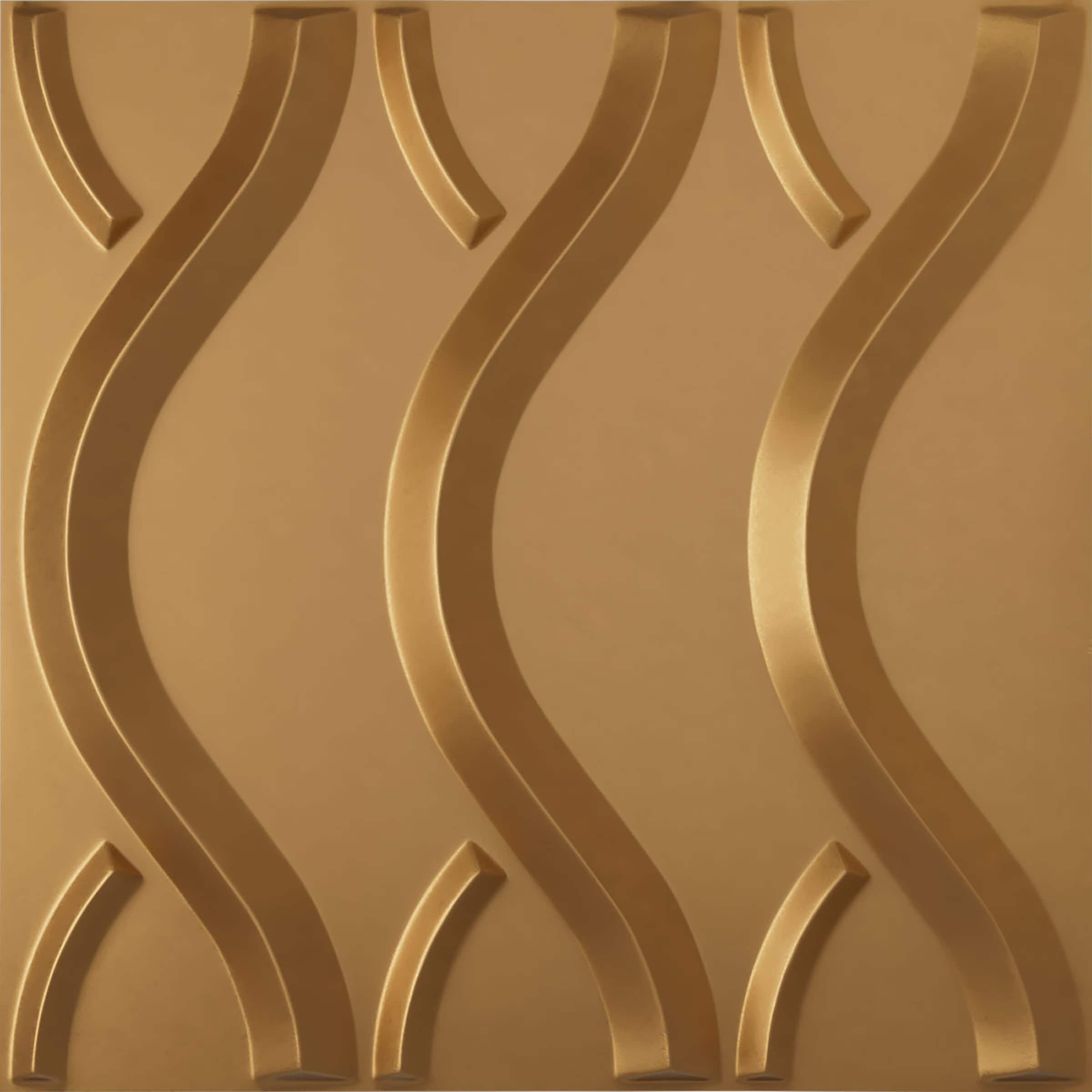 Ekena Millwork WP20X20NXBGL 19-5/8-in x 19-5/8-in Embossed Paintable/Stainable Gold PVC Wall Panel (