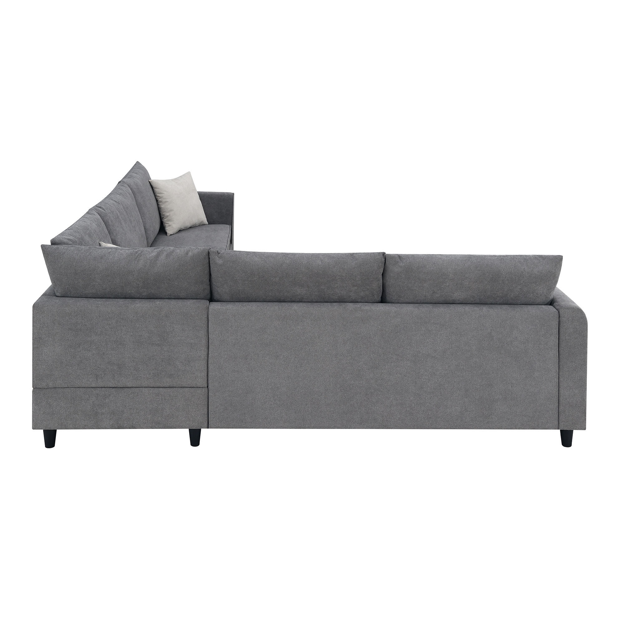 GODEER 100 in. W 3-piece Fabric Big Sectional Sofa Couch L Shape