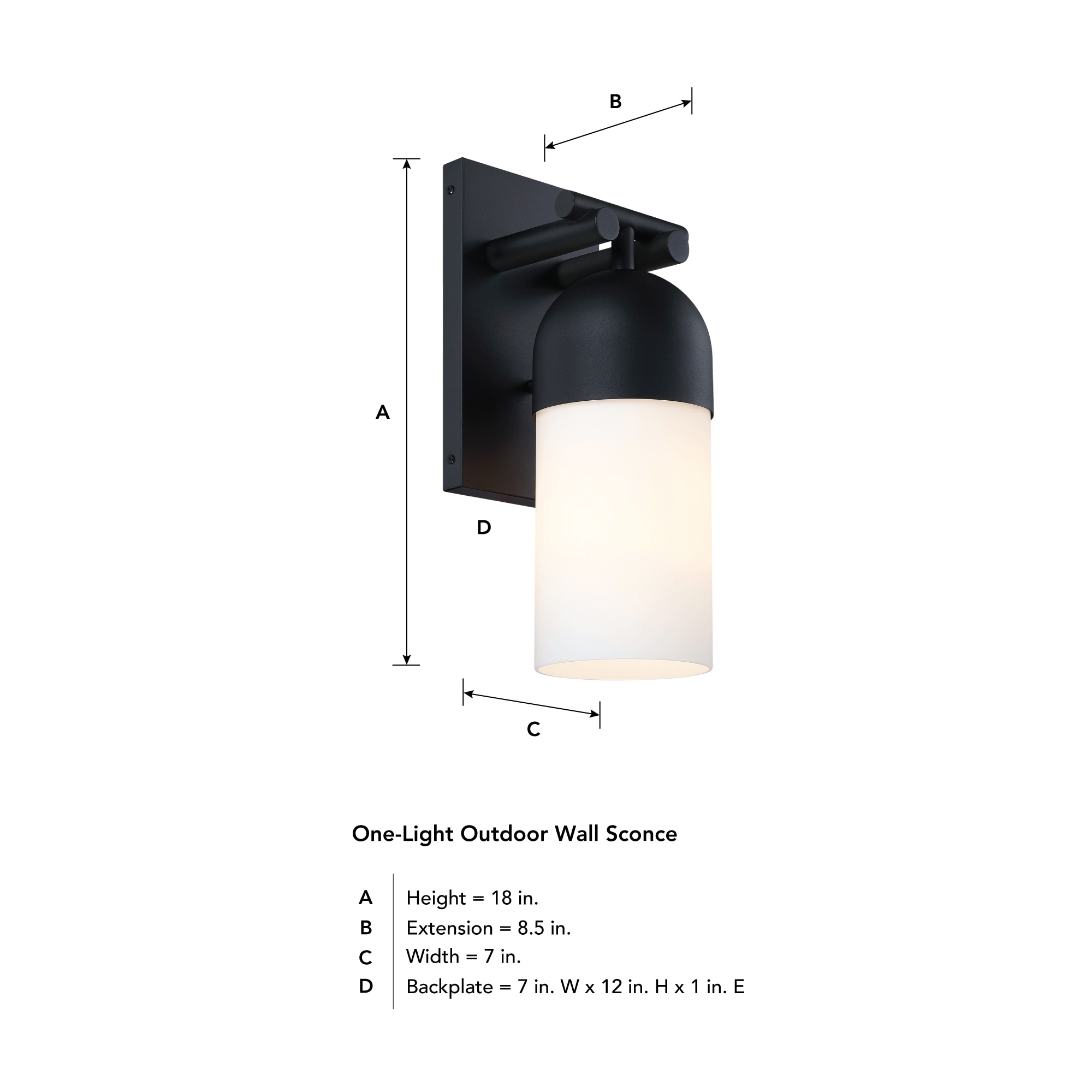 Designers Fountain D348M-18EW-BK Outdoor-Wall-Lighting - View #9