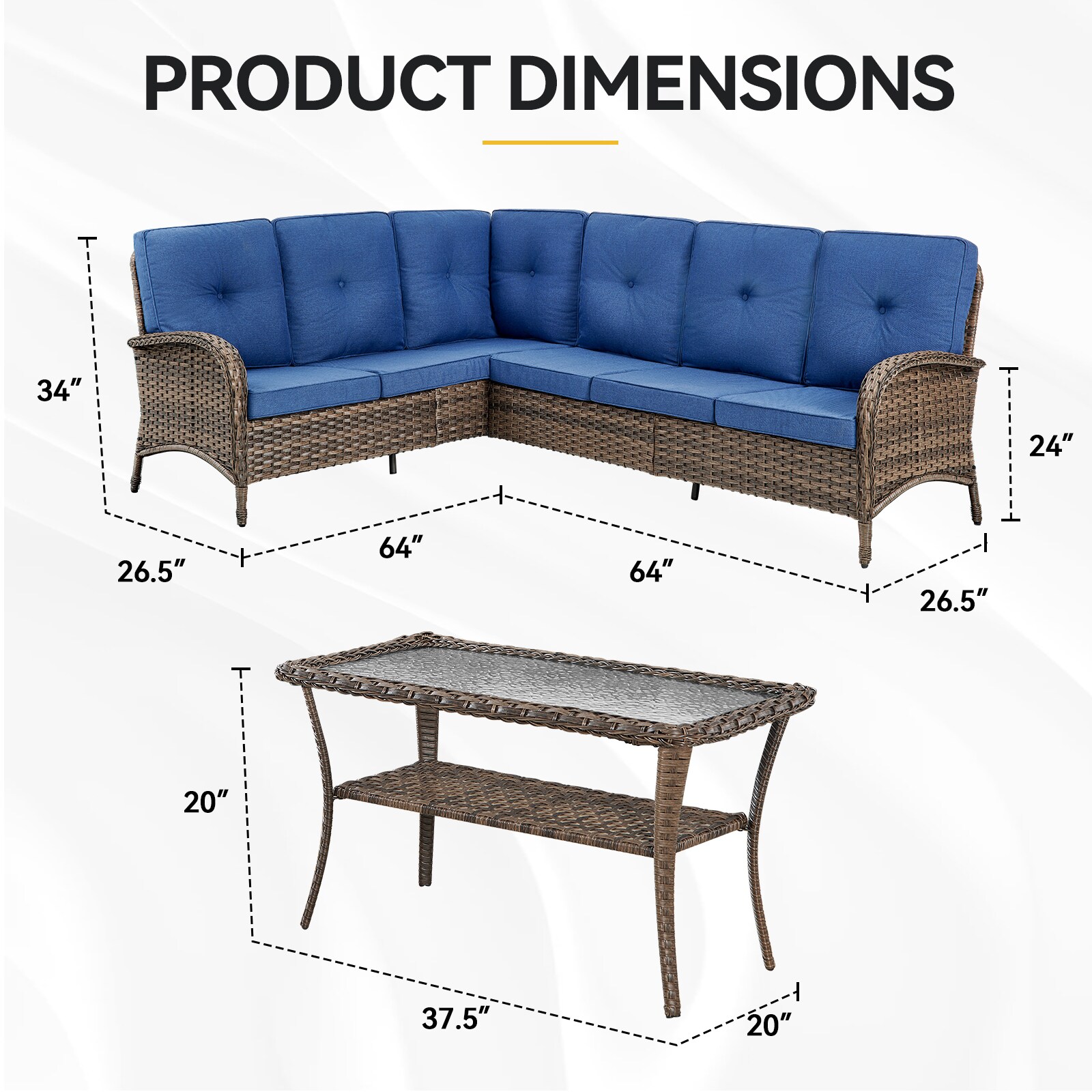 Jeehope PABR130LR50-1S Patio-Sofas-Daybeds - View #10