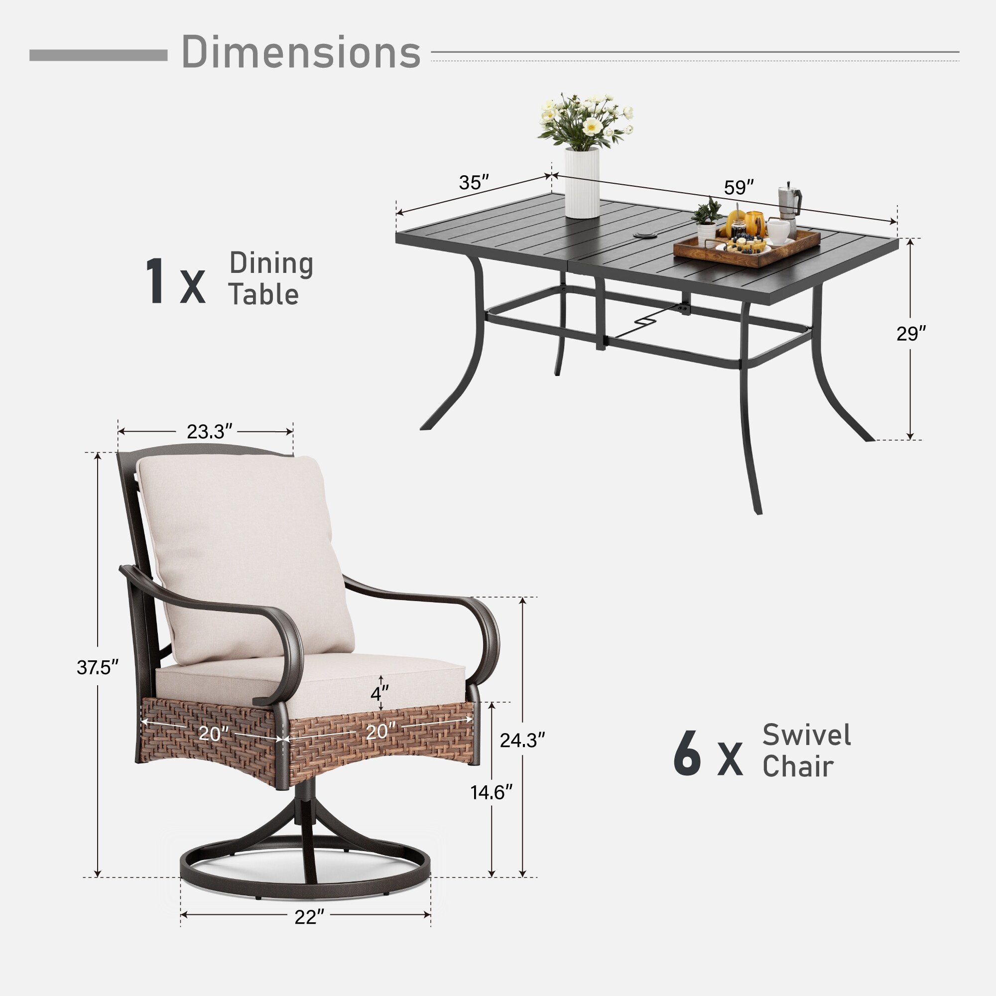 Sunshine Valley TC7-416-326-N Patio-Dining-Sets - View #2