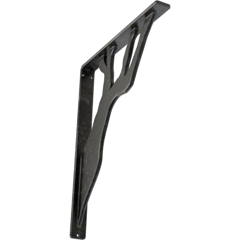 Ekena Millwork BKTM01X12X15SDAASV Damon 12-in x 1.5-in x 15-in Gray Wrought iron Countertop support bracket
