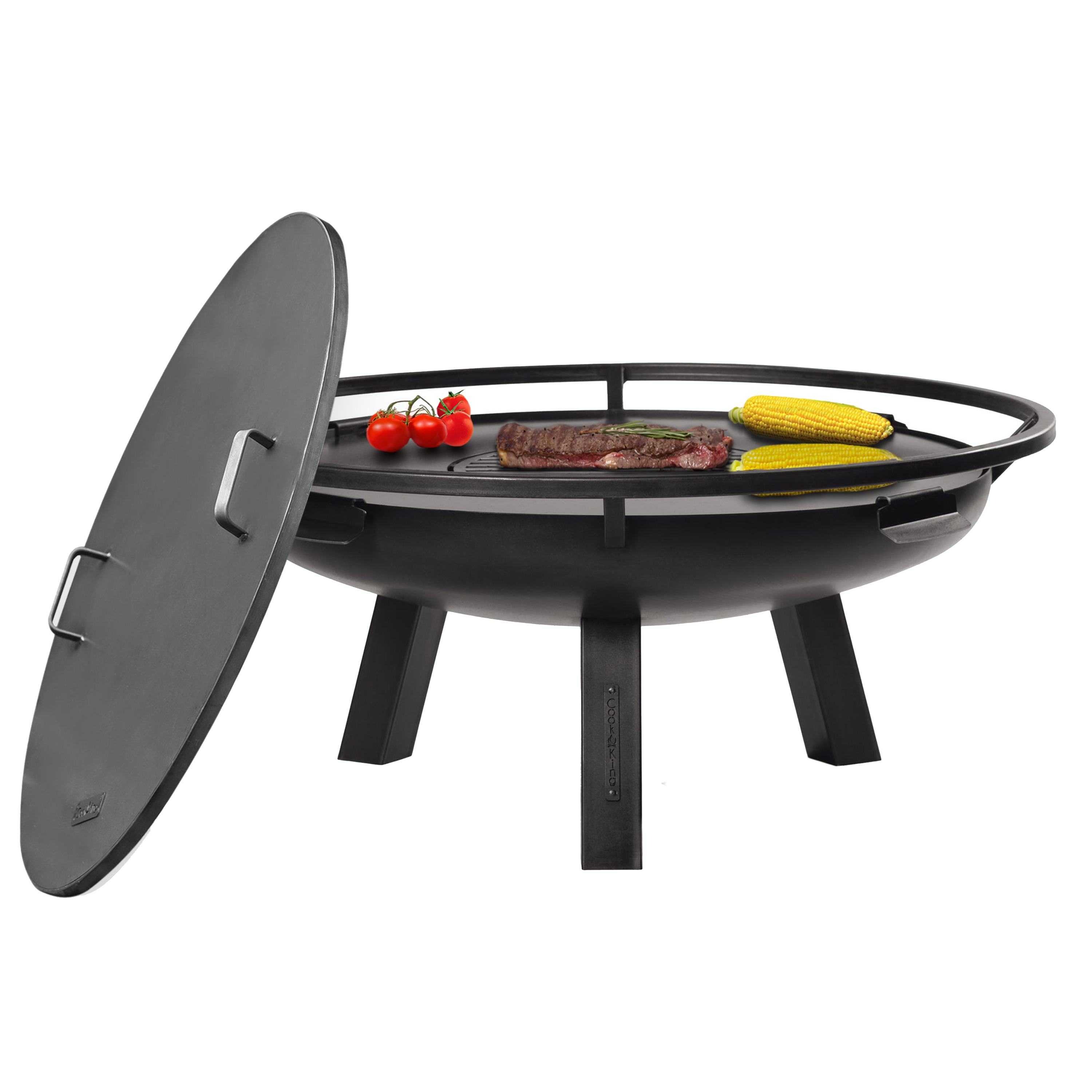 Good Directions 111267GC 37.4-in W Black Steel Wood-Burning Fire Pit