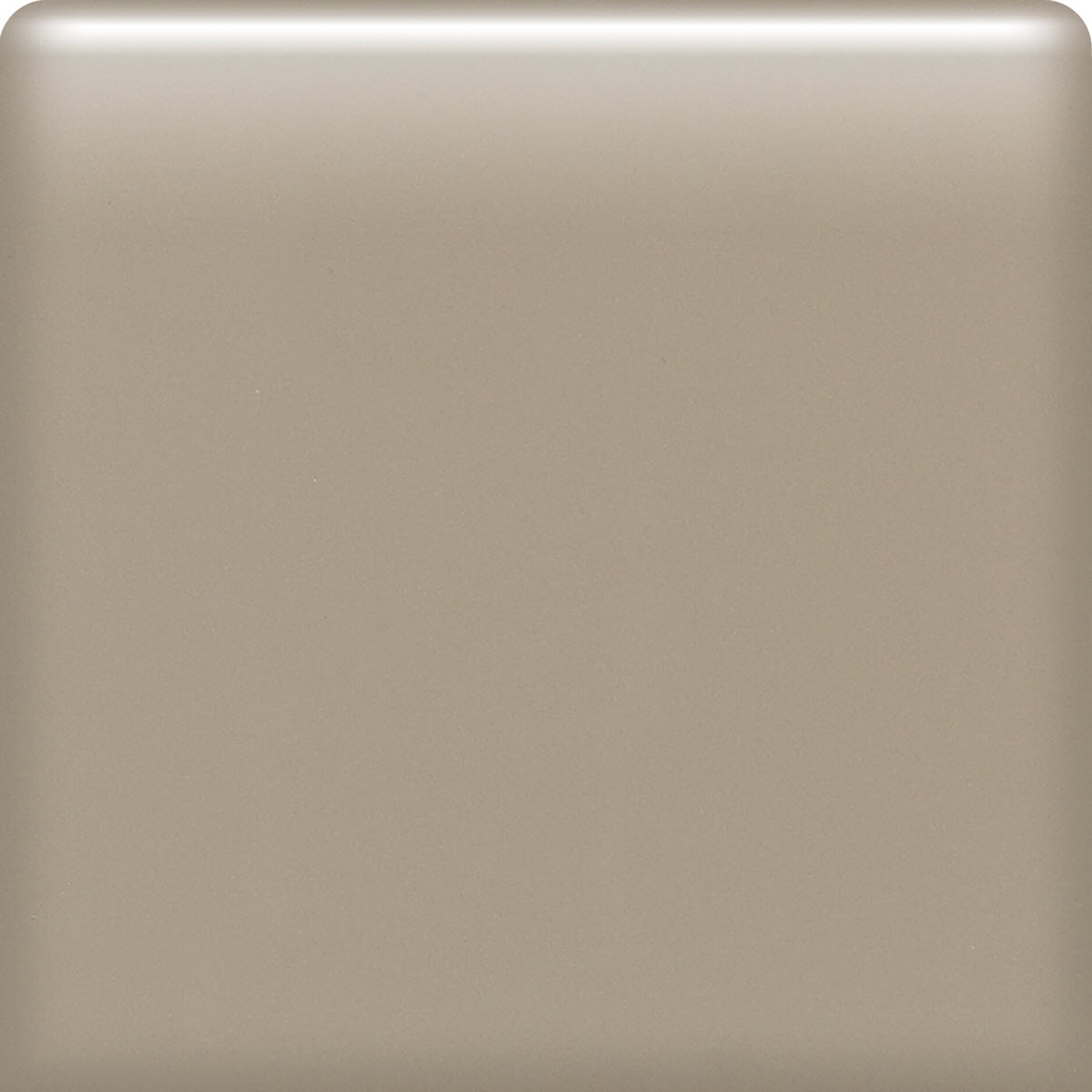 American Olean 0041SCRL4449SP Matte Mushroom Ceramic Bullnose Corner Tile (4-in x 4-in)