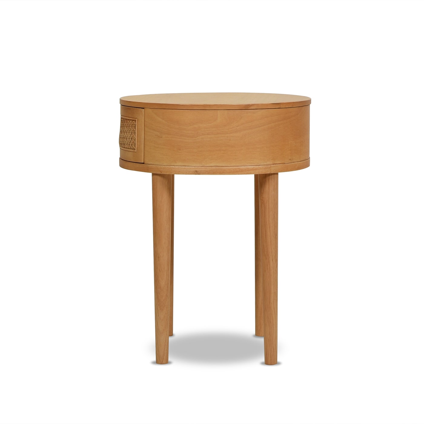 Cabana 18" Round Oak Wood Storage Accent Table
