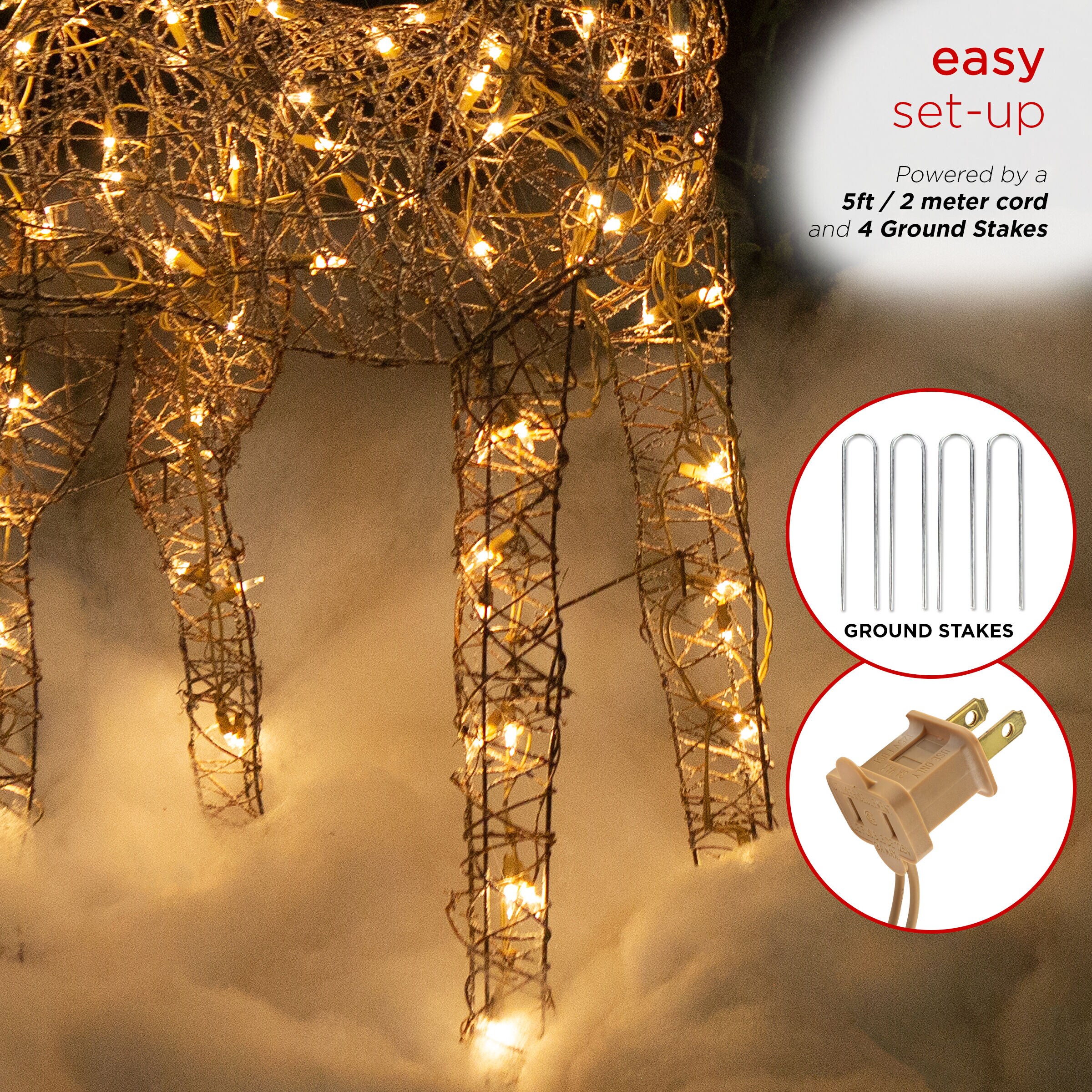 Alpine Corporation AUH163L Outdoor-Christmas-Decor - View #5
