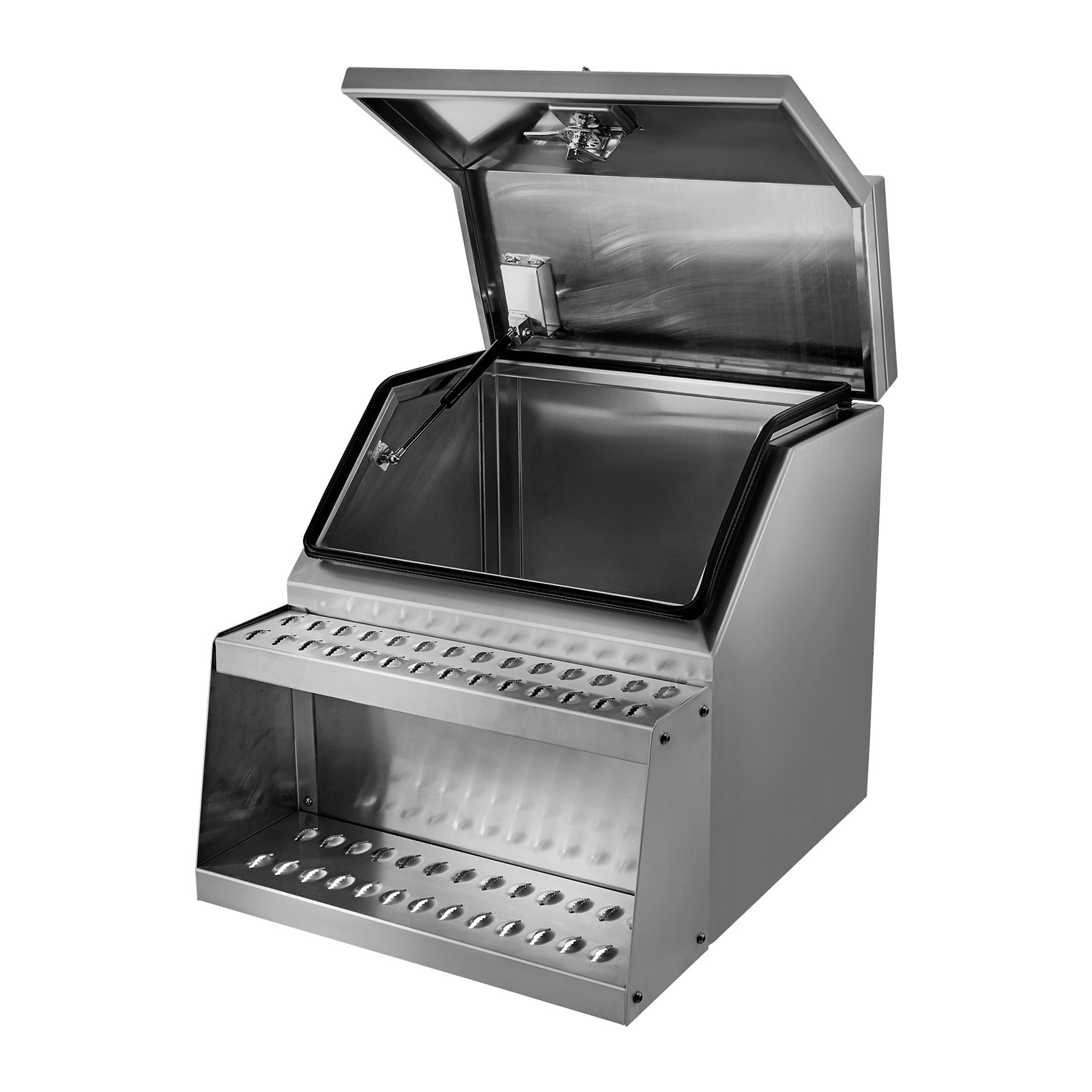 VEVOR Semi-Truck Step Tool Box 24in x 27.5in x 25.4in Heavy Duty ...