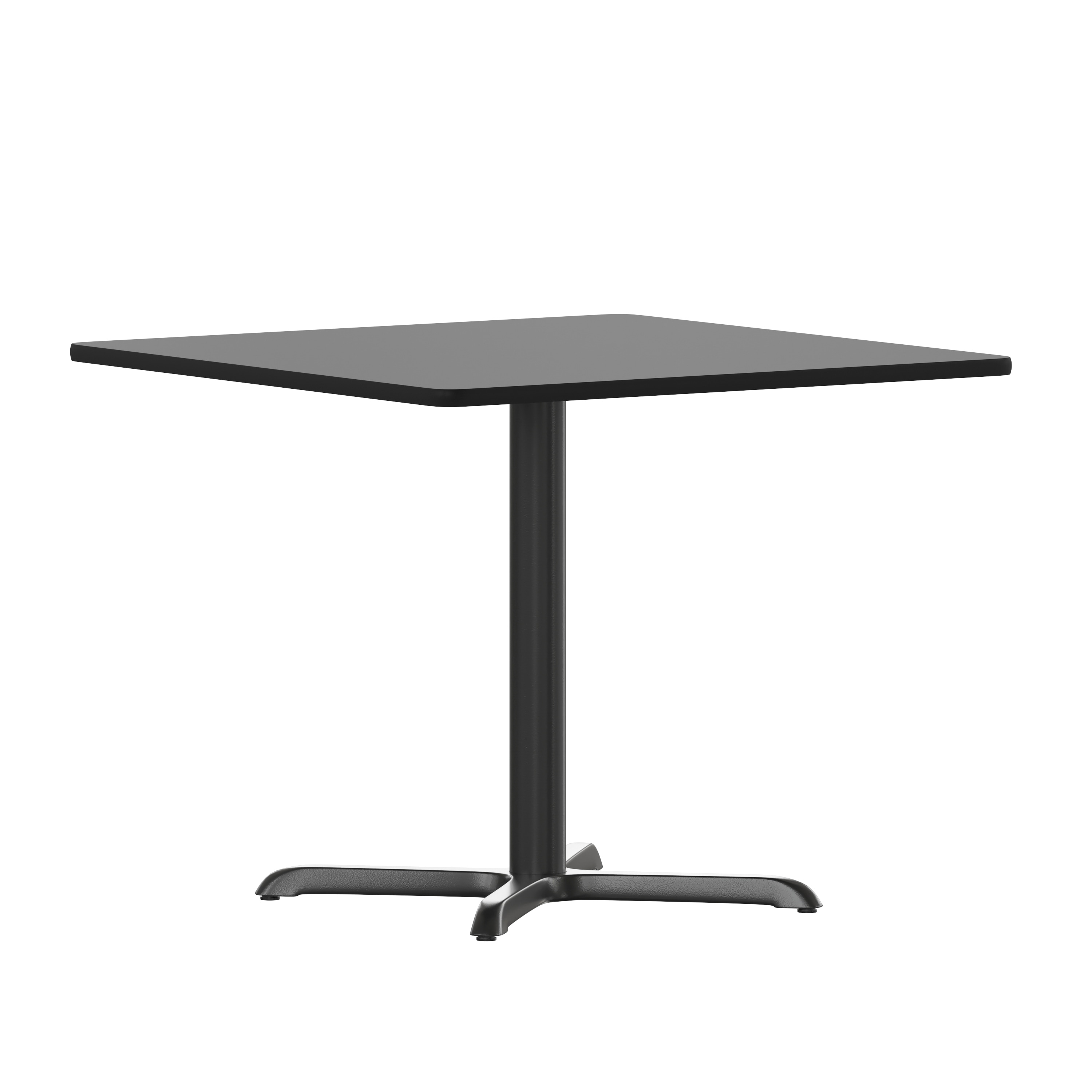 Flash Furniture 889142006671 Black Contemporary/Modern Dining Table, Wood veneer with Black Metal 36-in L x 31.13-in H