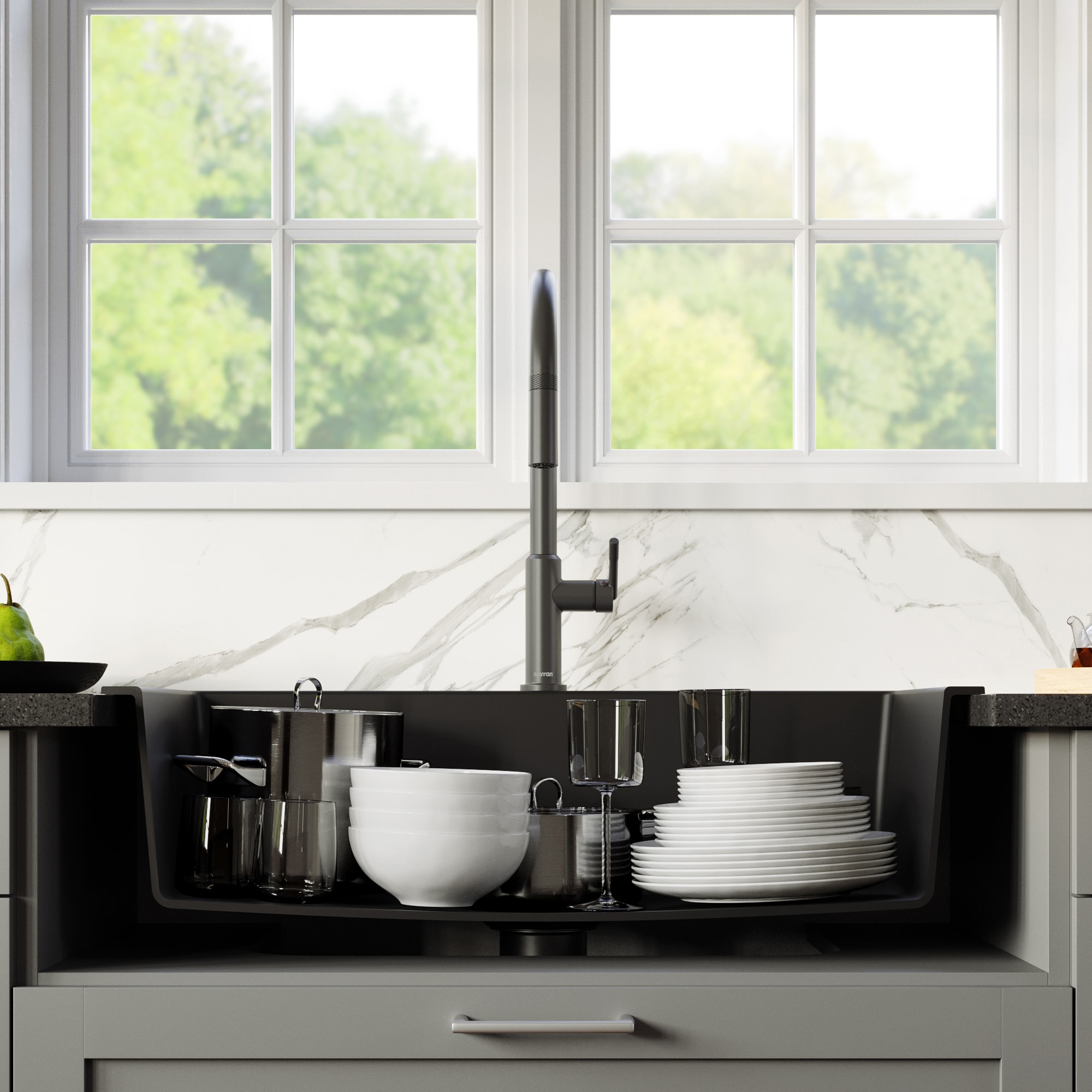 Karran QT812BLKKF350GG Kitchen-Sinks - View #5