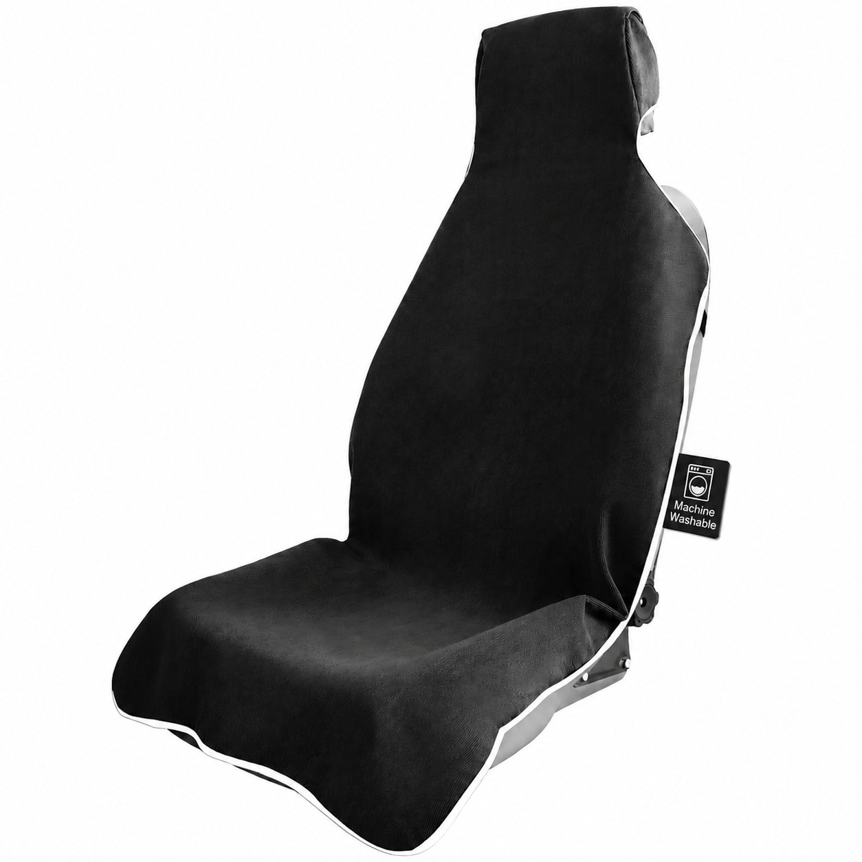 Aoibox  Dual Layer Microfiber Terry Universal Front Car Seat Towel Cover Black 15 35 in x 11 61 in