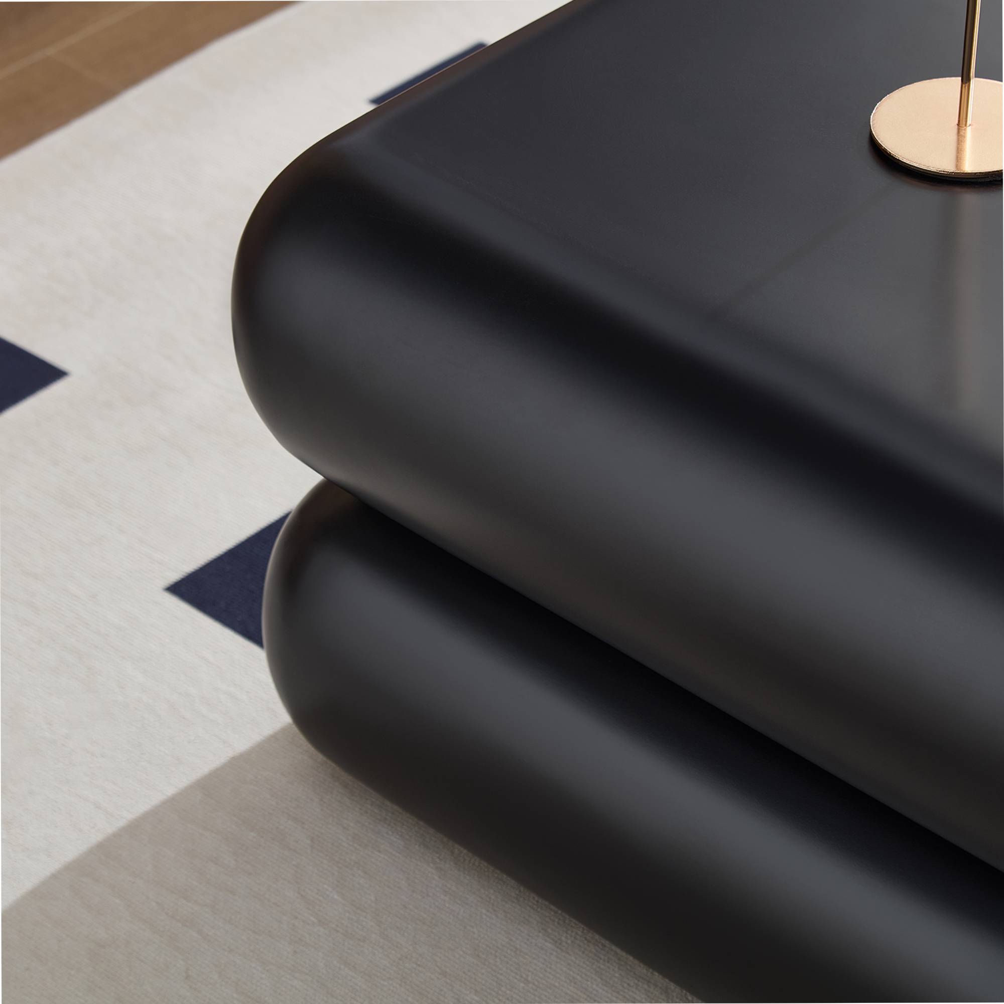 zwyo hosimu 31.5-in Square Coffee Table with Stacked Design for Living ...