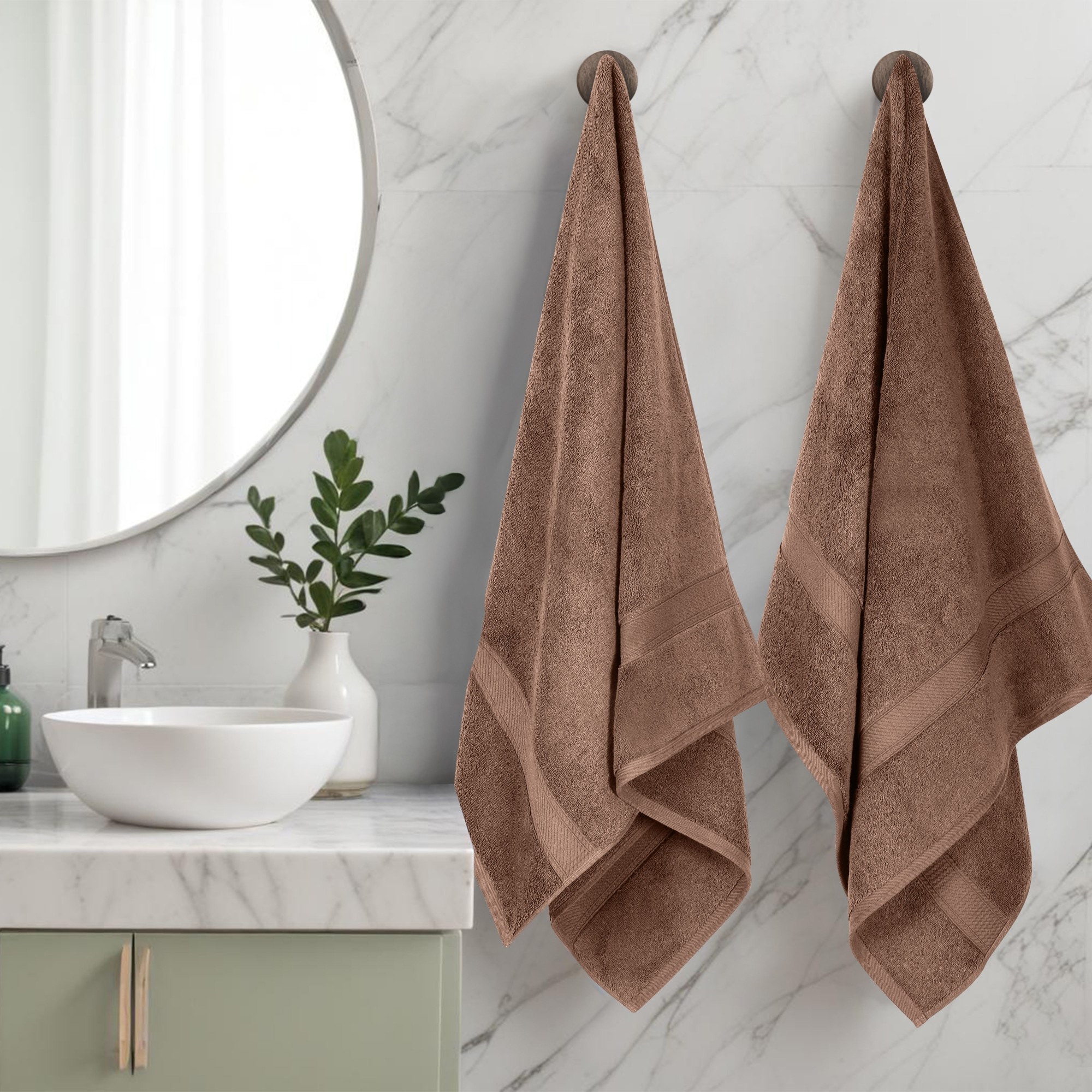 Superior Egyptian Cotton Pile Plush Heavyweight Absorbent Luxury Soft Bath Towel Set