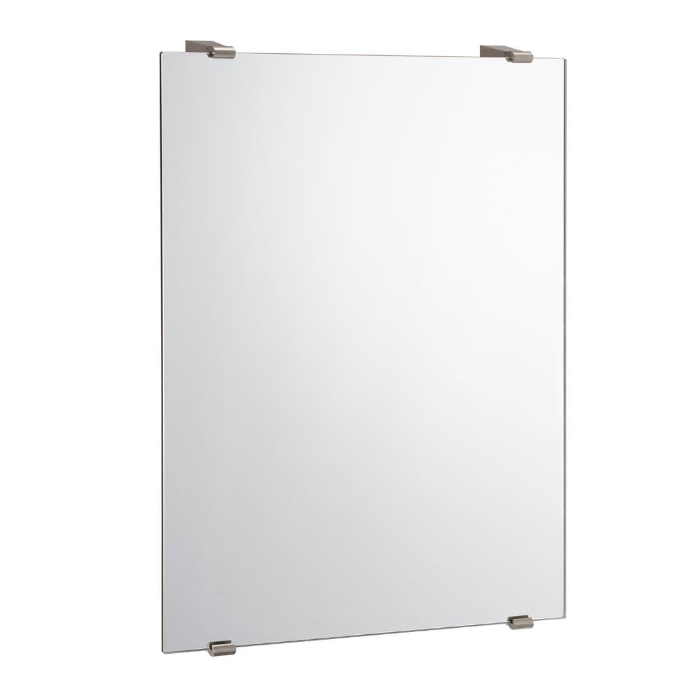 Gatco Bleu 22-in W X 30-in H Satin Nickel Rectangular Frameless ...