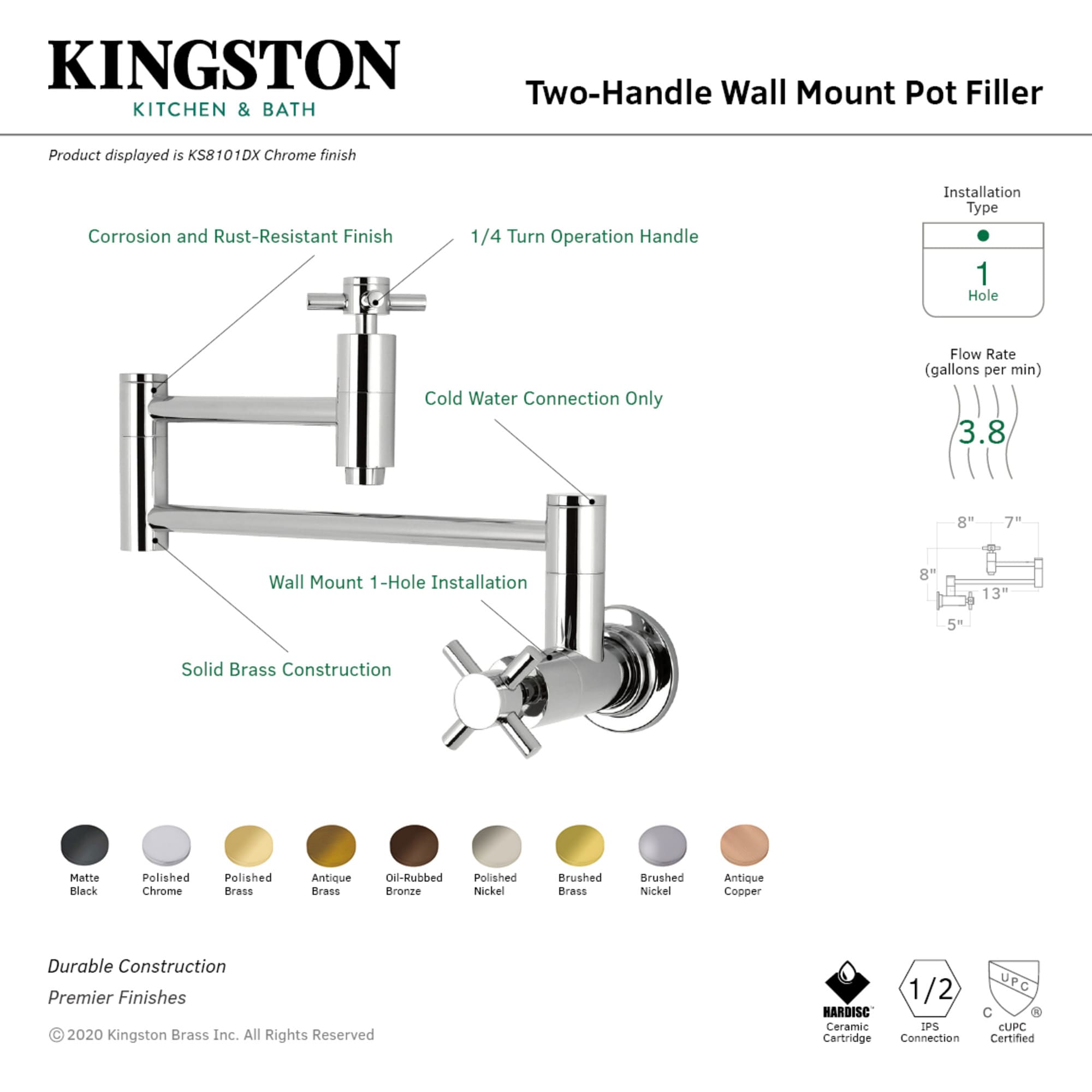 Kingston Brass WLKS8108DX Kitchen-Faucets - View #3