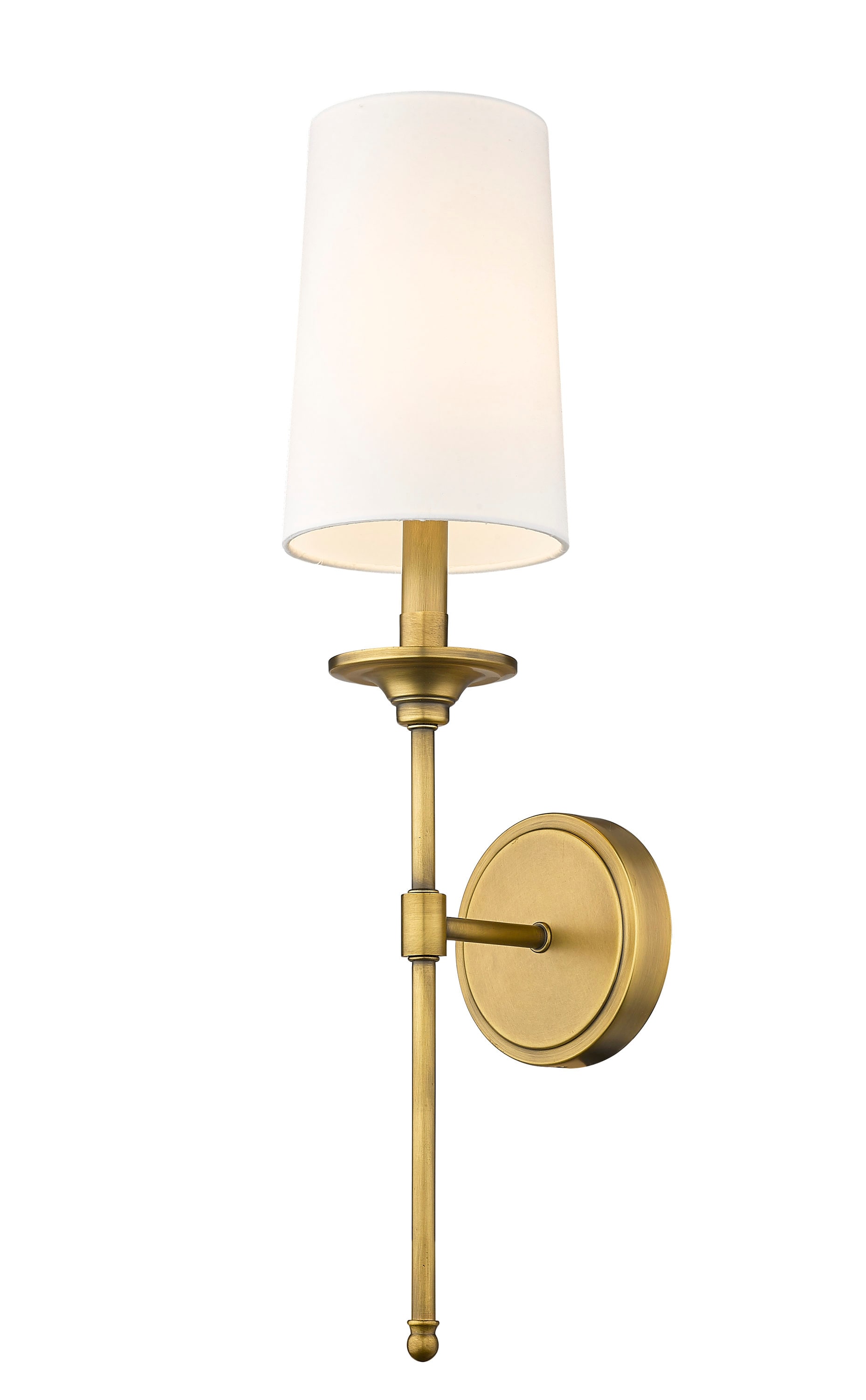 Z-Lite Emily 5.5-in W 1-Light Rubbed Brass Transitional Wall Sconce in ...