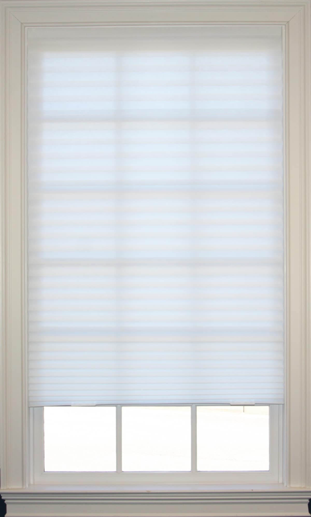 Light Filtering Pleated Non Woven Fabric Cordless White Window Blinds 48"x72" 