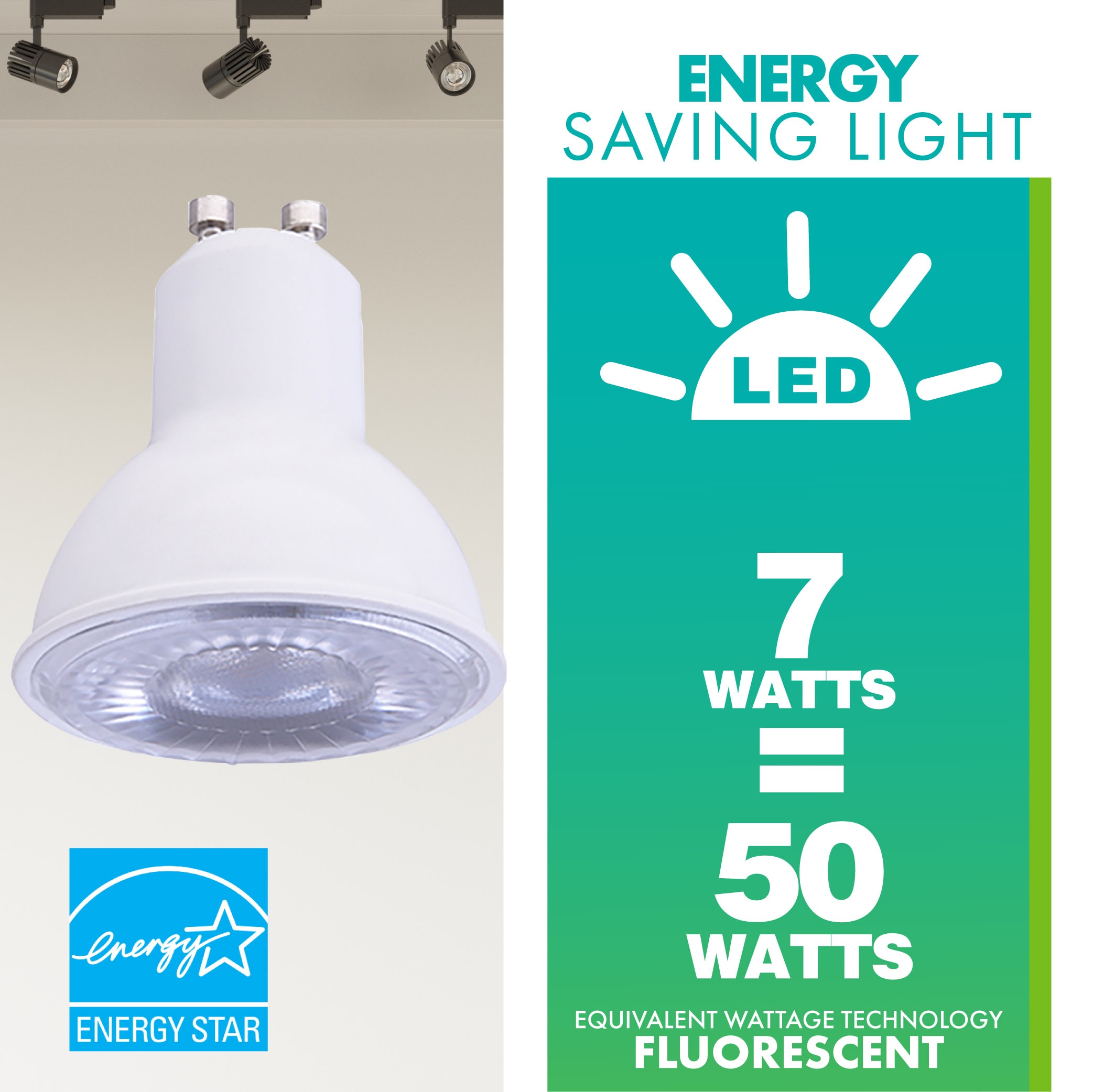Simply Conserve ENERGY STAR GU10 50-watt EQ 50-Watt EQ MR16 Soft White GU10 Pin Base Dimmable LED Light (10-Pack) in the & Flood Light Bulbs department Lowes.com