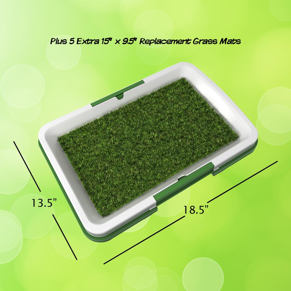 Pet Pal 18.5-in x 13.5-in Reusable Plastic Artificial Grass Mat in