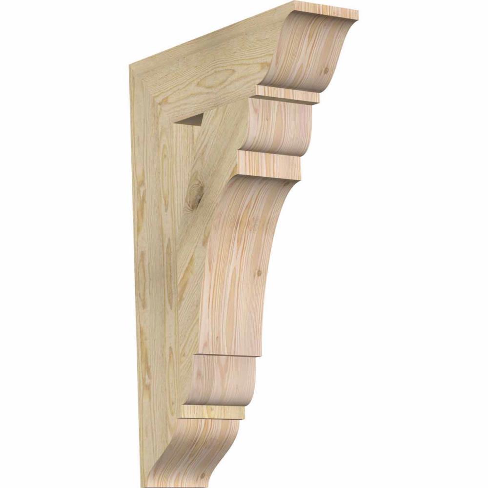Ekena Millwork BKT06X22X34OLY01RDF Olympic traditional rough sawn 6-in x 22-in x 34-in Douglas fir Brown Wood Standard bracket