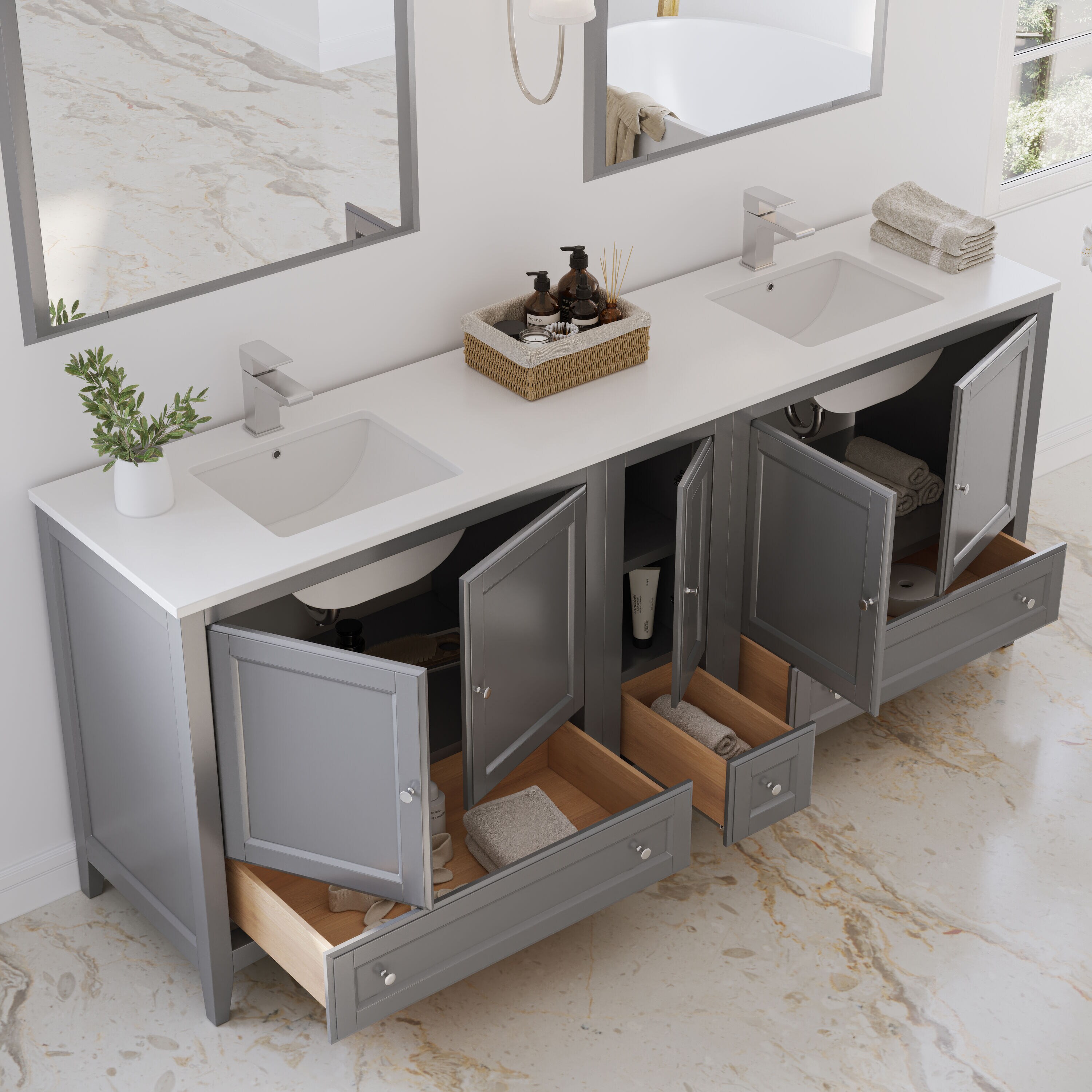 Fresca FVN20-361236GR Bath-Vanity-Combo - View #3