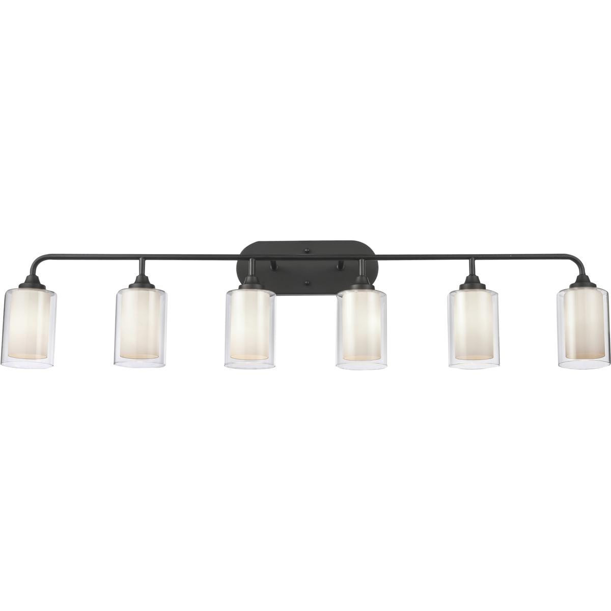 Innovations Lighting - 342-6W-BK-CLW Auralume Fairbank Bathroom Vanity Light Matte Black