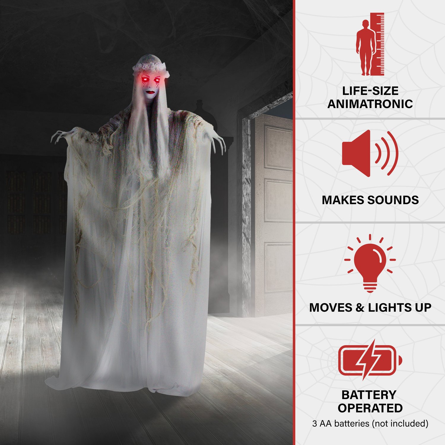 Haunted Hill Farm HHLADY-2FLSA Halloween-Animatronics - View #2