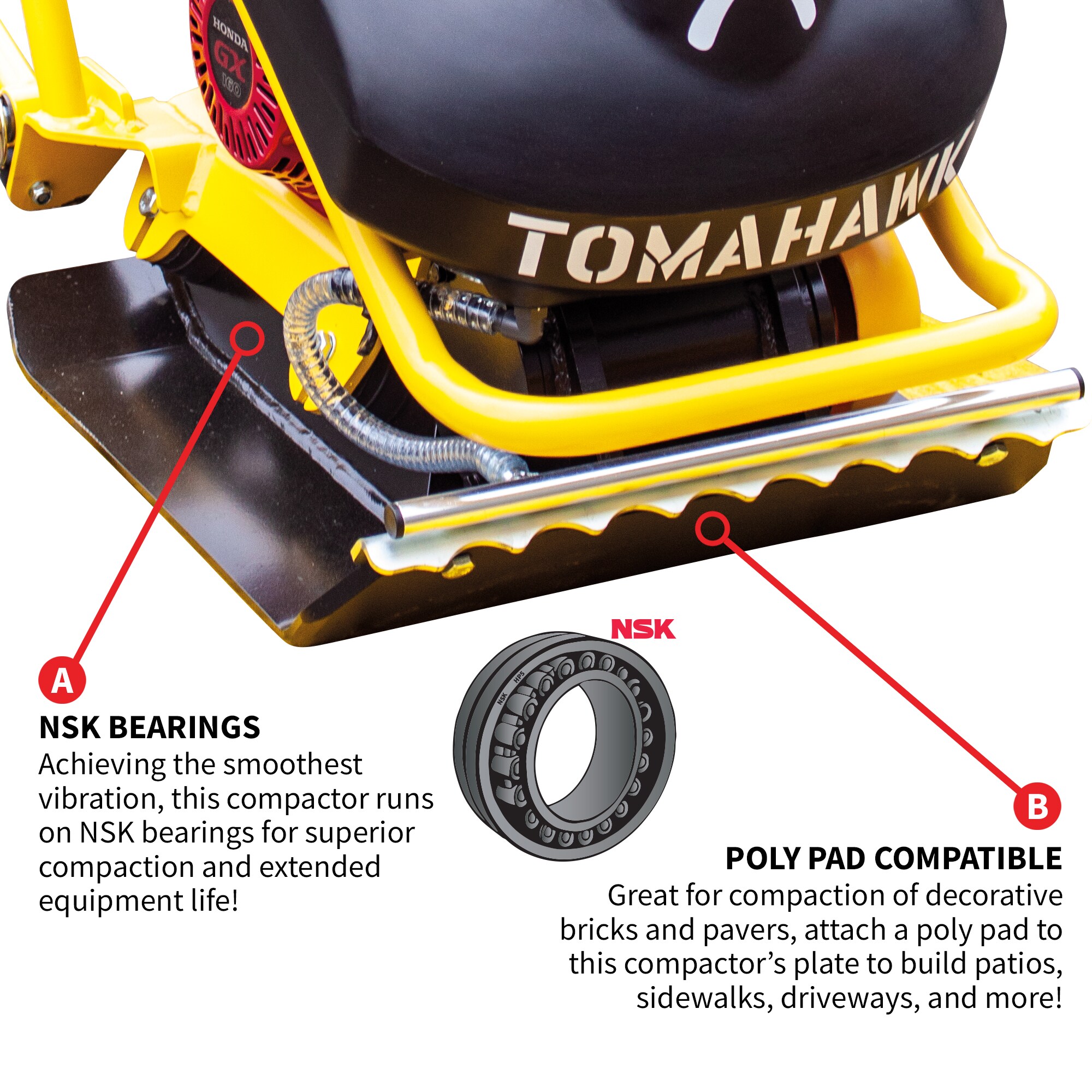 Tomahawk Power TPC90H+TPC90H-WHEELS Plate-Compactors - View #5