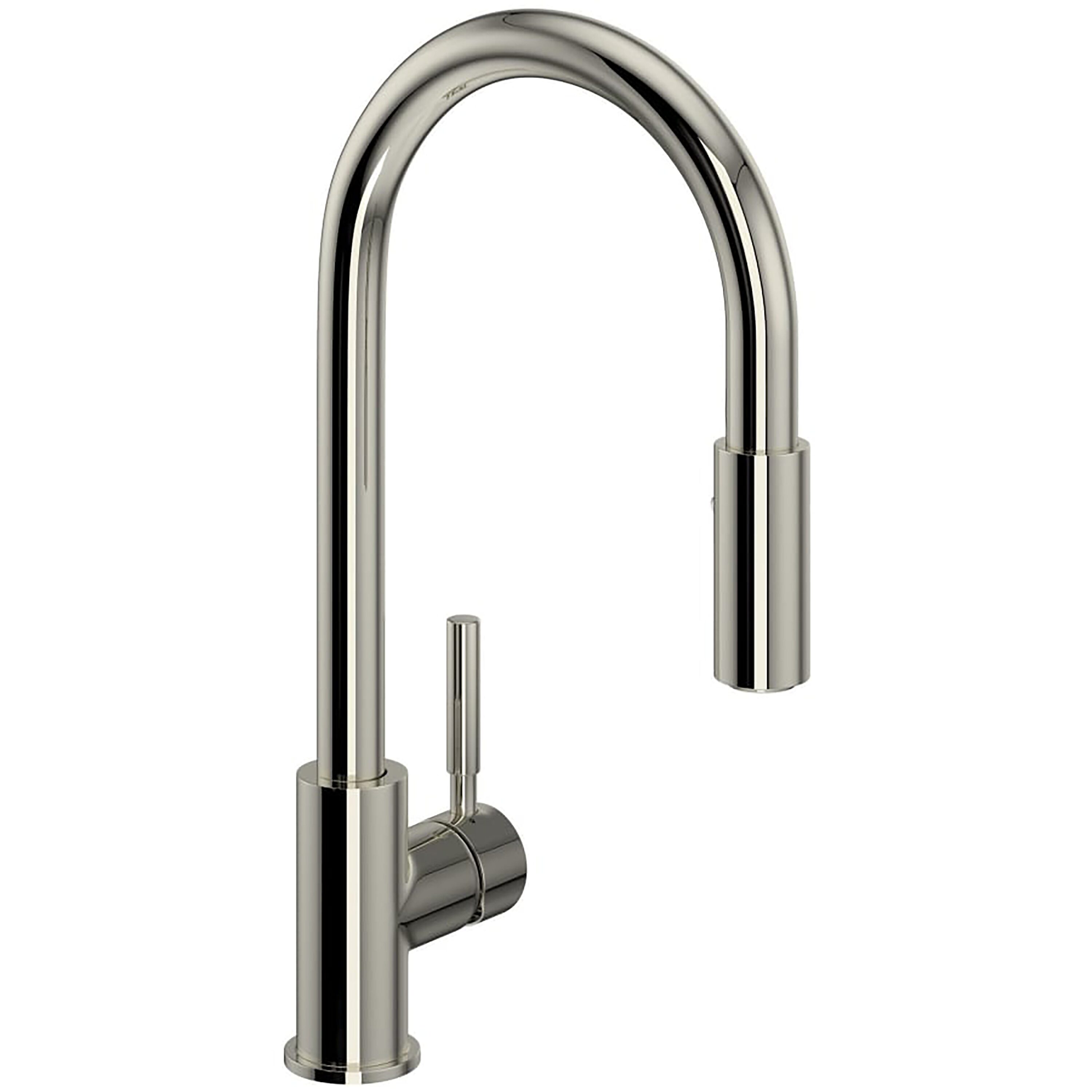 Rohl R7520PN Polished Nickel Single Handle Deck-mount Kitchen Faucet with Sprayer