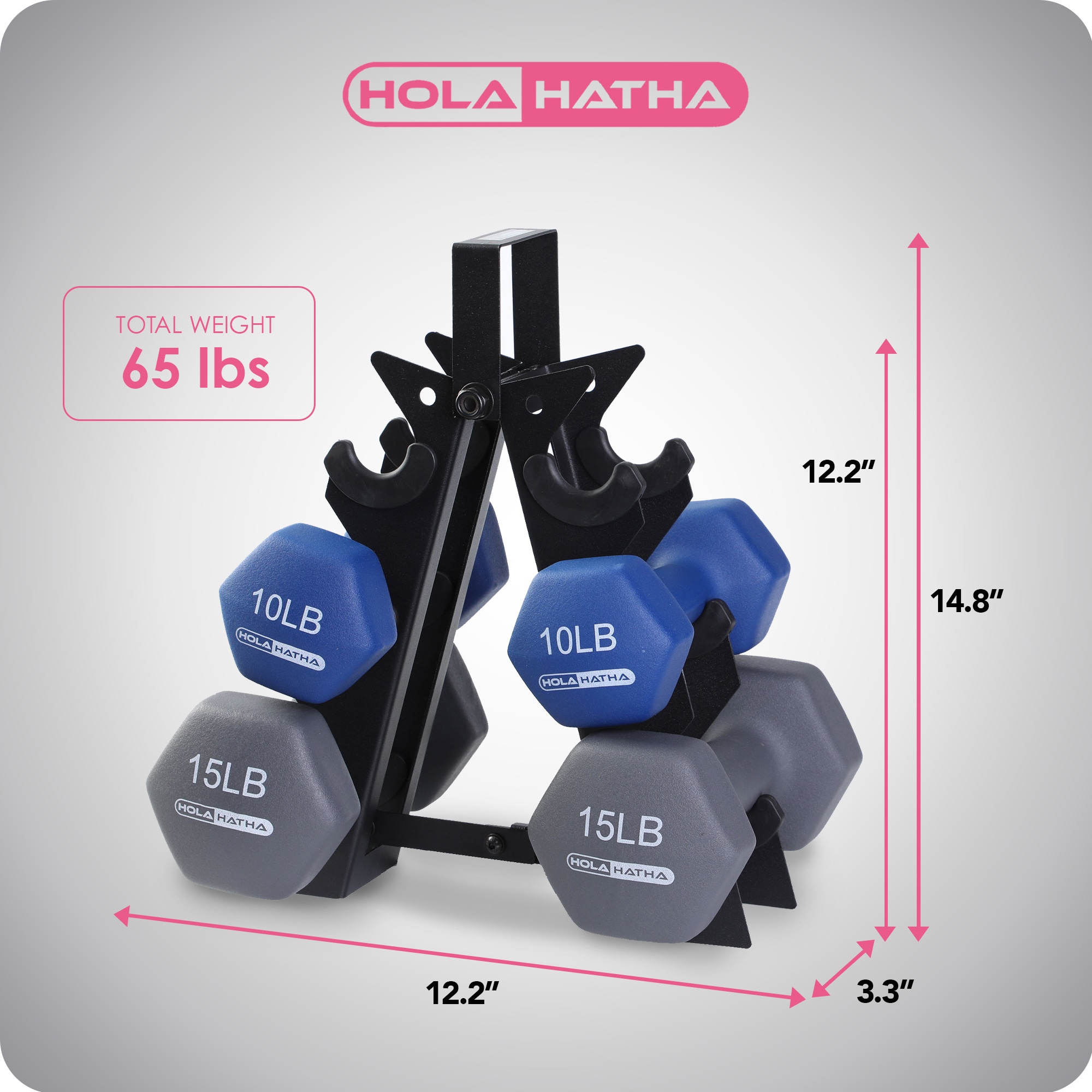 HolaHatha 232504 dumbbells - View #3