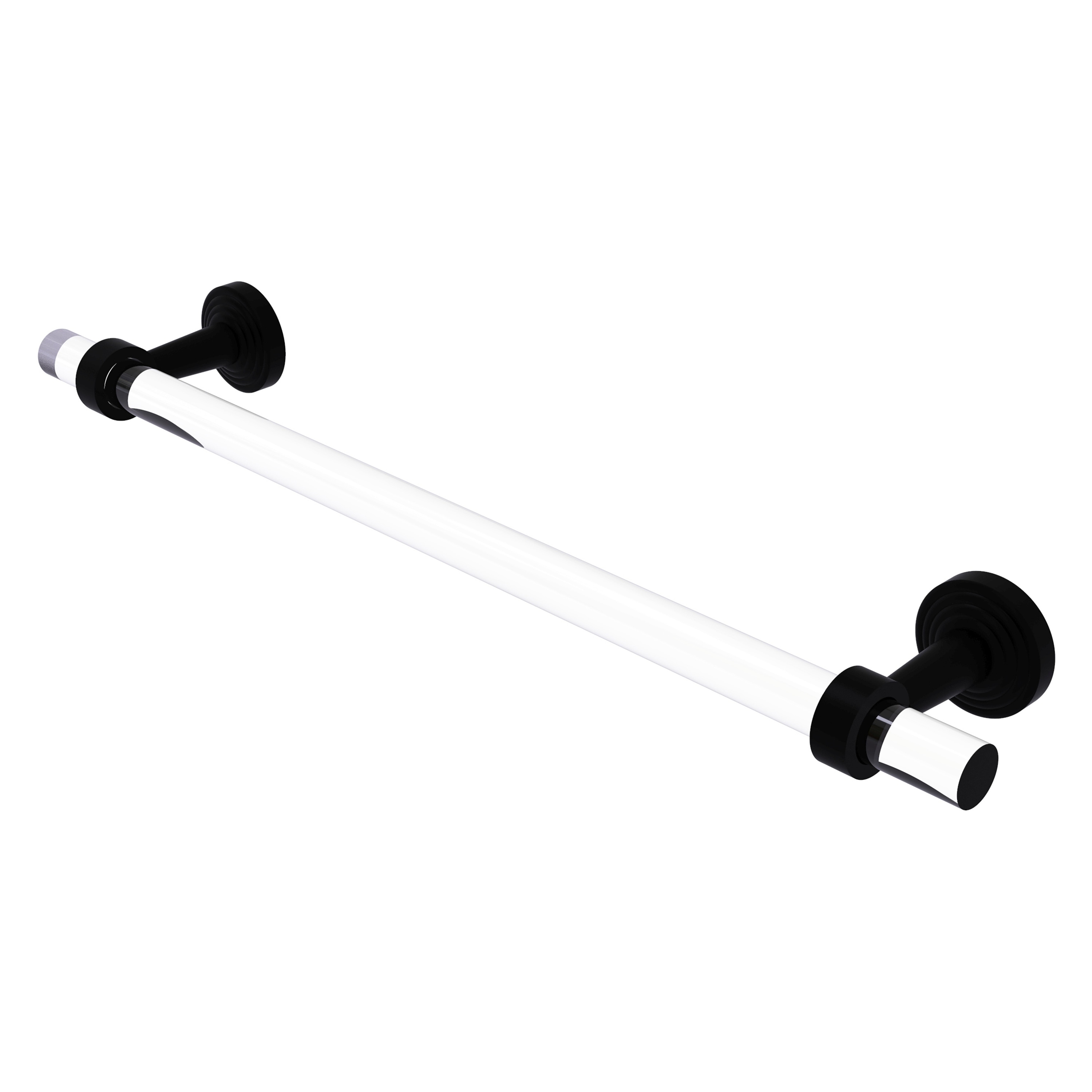 Allied Brass PB-41-24-BKM Pacific Beach 24-in Matte Black Wall mount Single Towel Bar