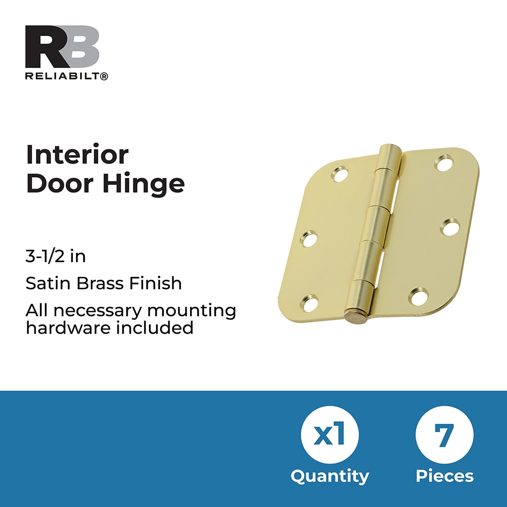 RELIABILT 3-1/2-in H x 5/8-in Radius Satin Brass Mortise Interior