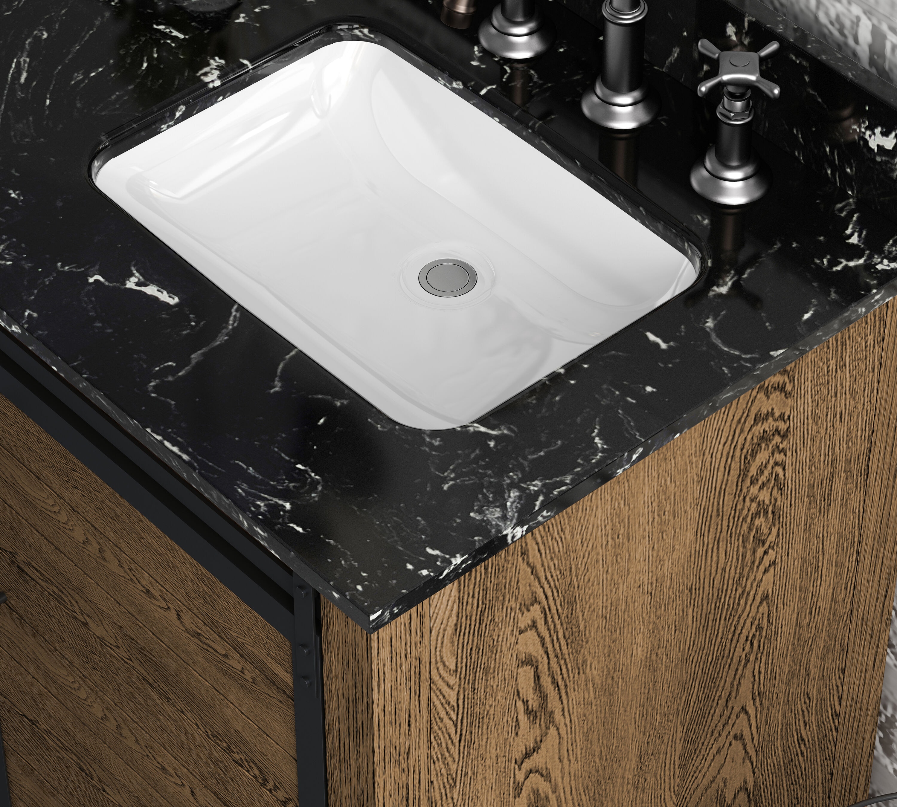 allen + roth TJ-0113V4822BR Bath-Vanity-Combo - View #12