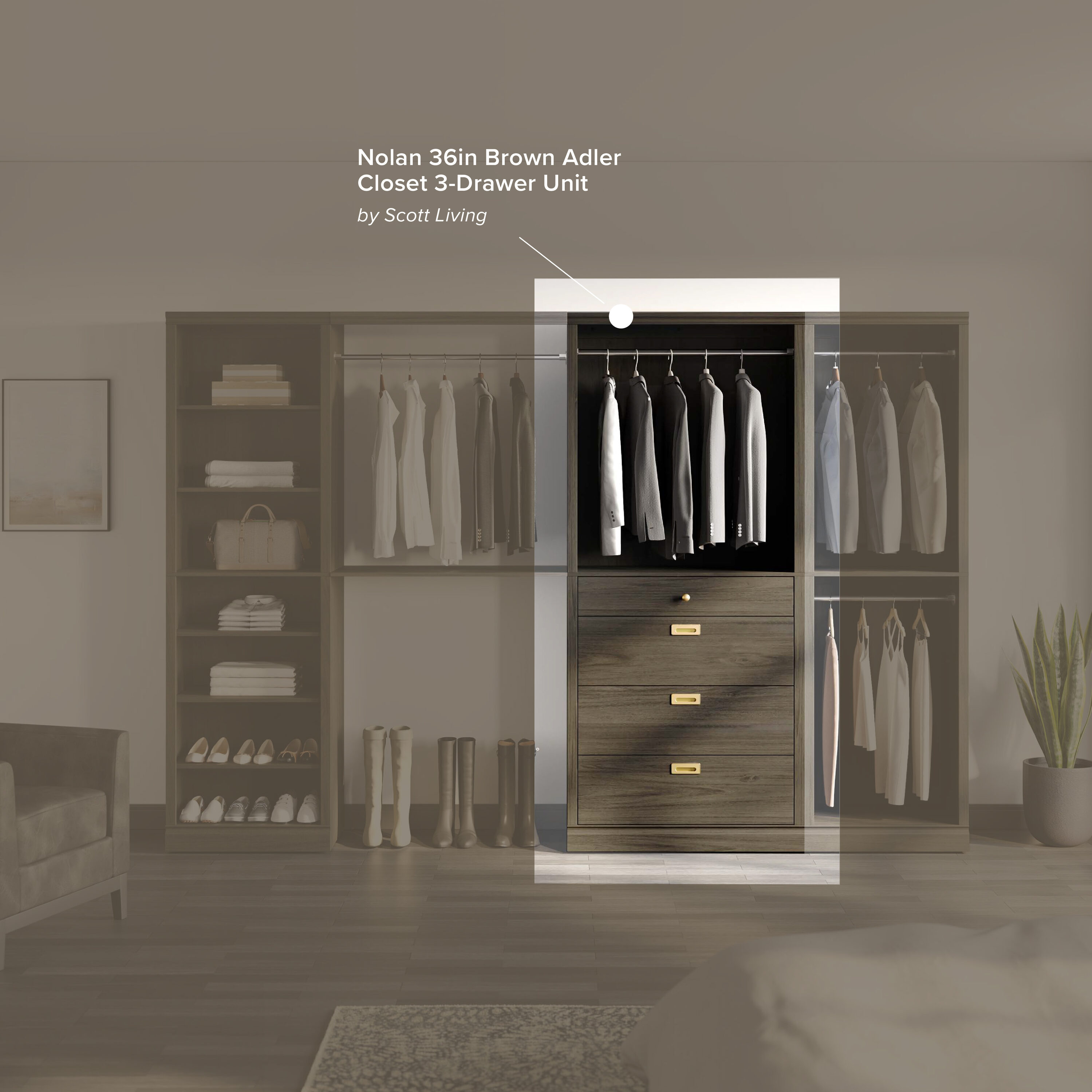 Scott Living SL36CNL-3 Wood-Closet-Kits - View #5
