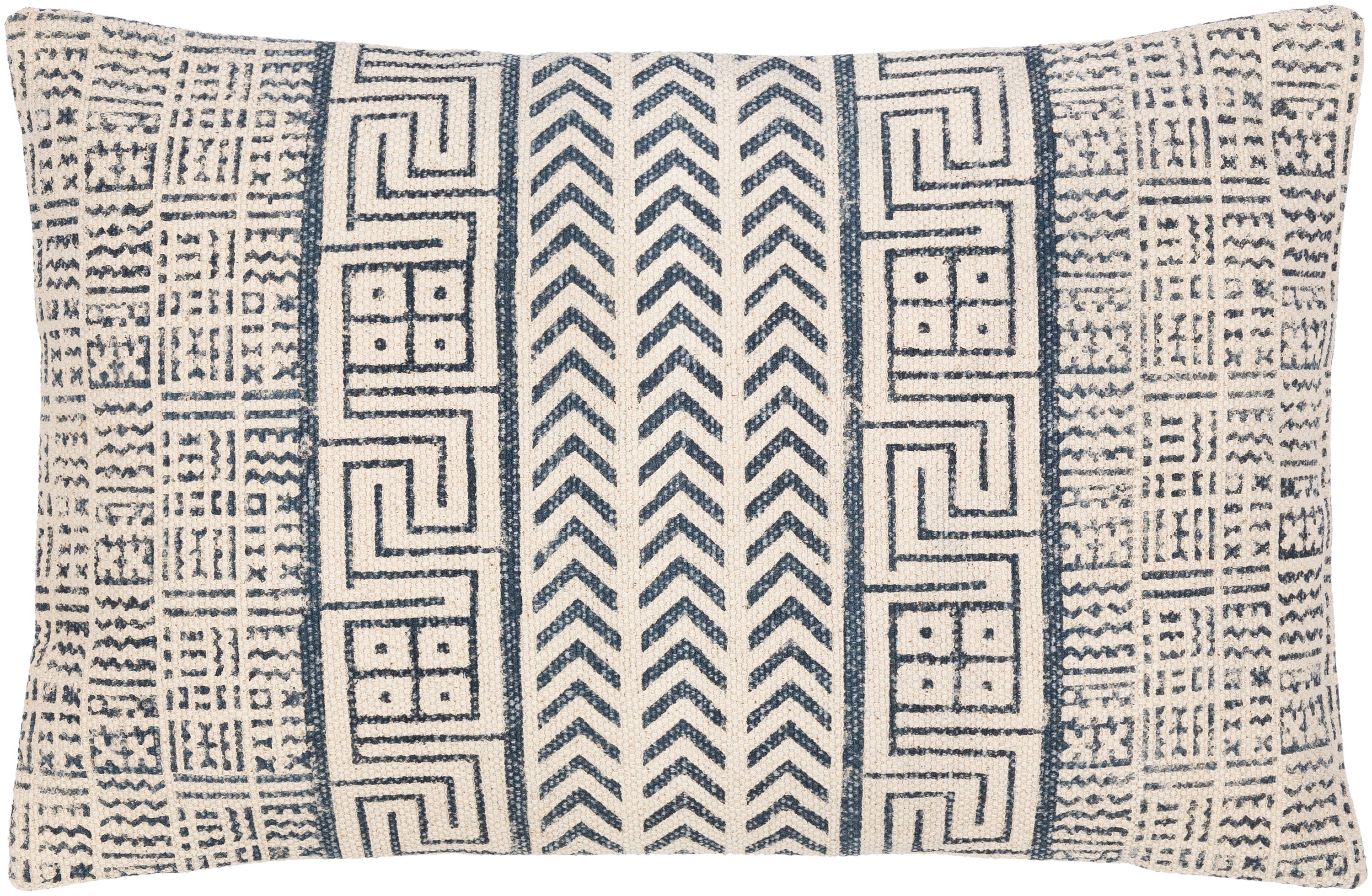 Surya JNY011-1422P Janya 14-in x 22-in Beige/Blue Oblong Indoor Decorative Pillow